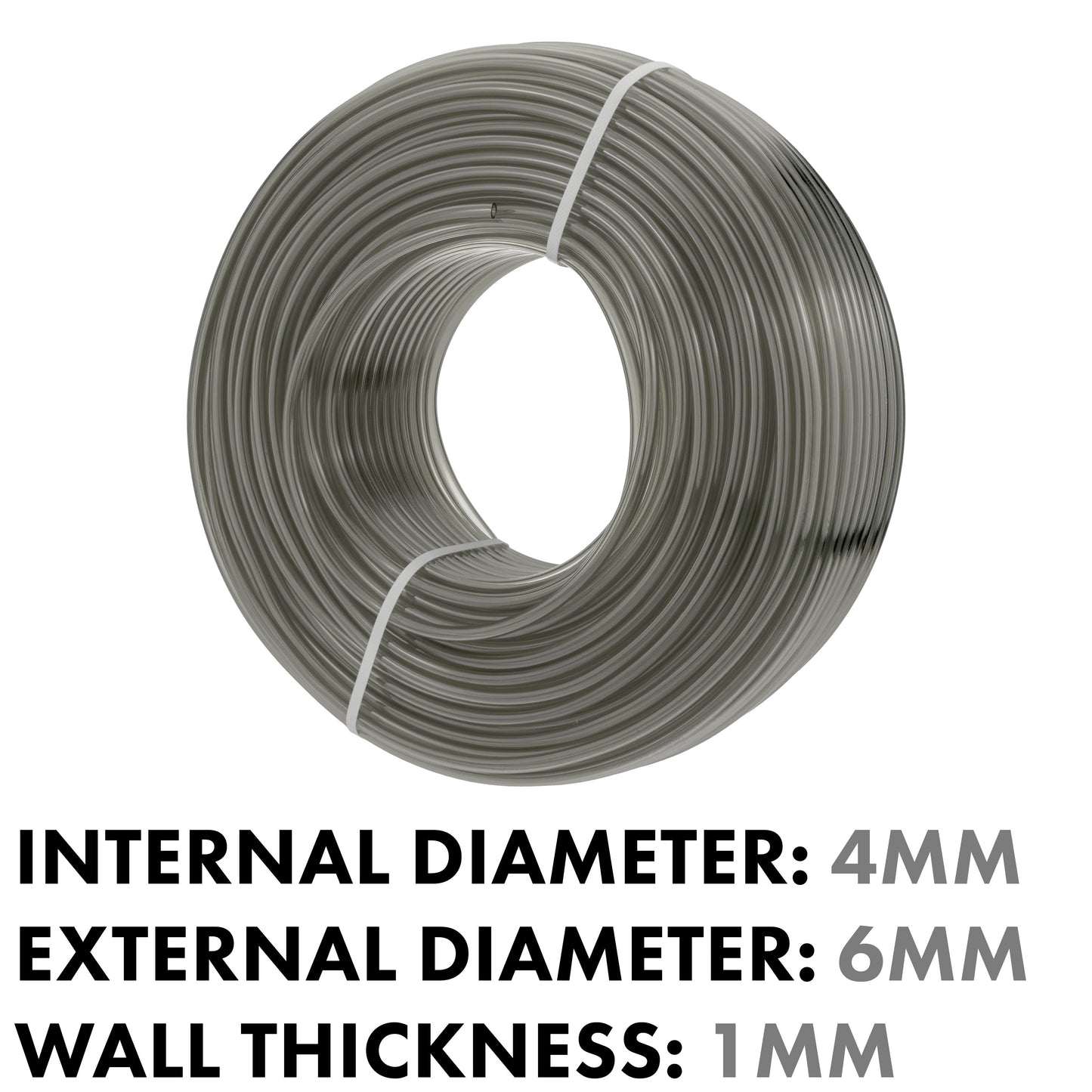 Grey Semi-Transparent PVC Pipe 4mm*6mm for Pipe and Water Fitting
