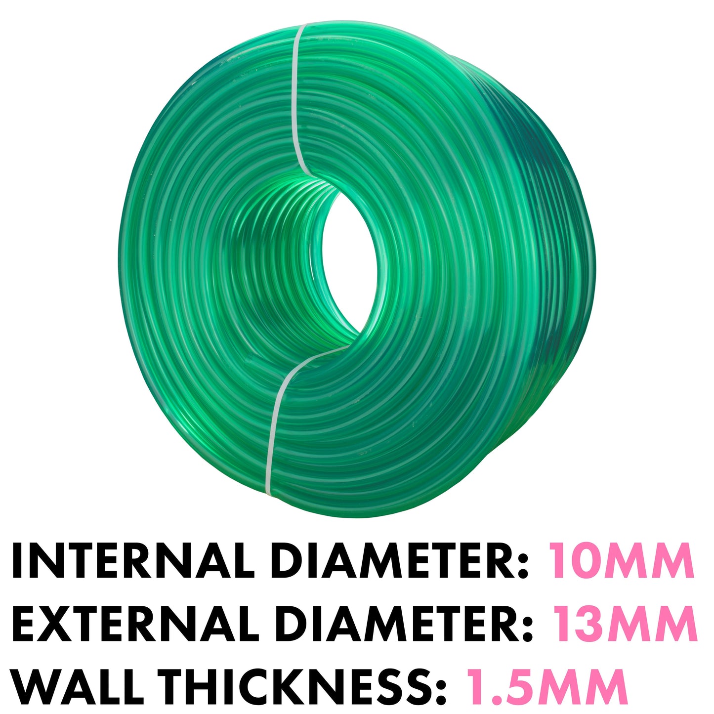 Green Semi-Transparent PVC Pipe 10mm*13mm for Pipe and Water Fitting