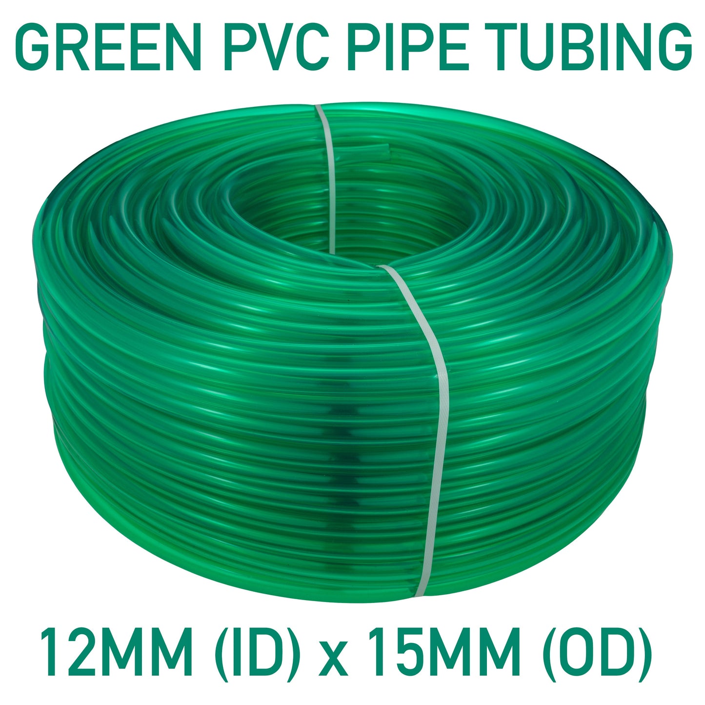 Green Semi-Transparent PVC Pipe 12mm*15mm for Pipe and Water Fitting