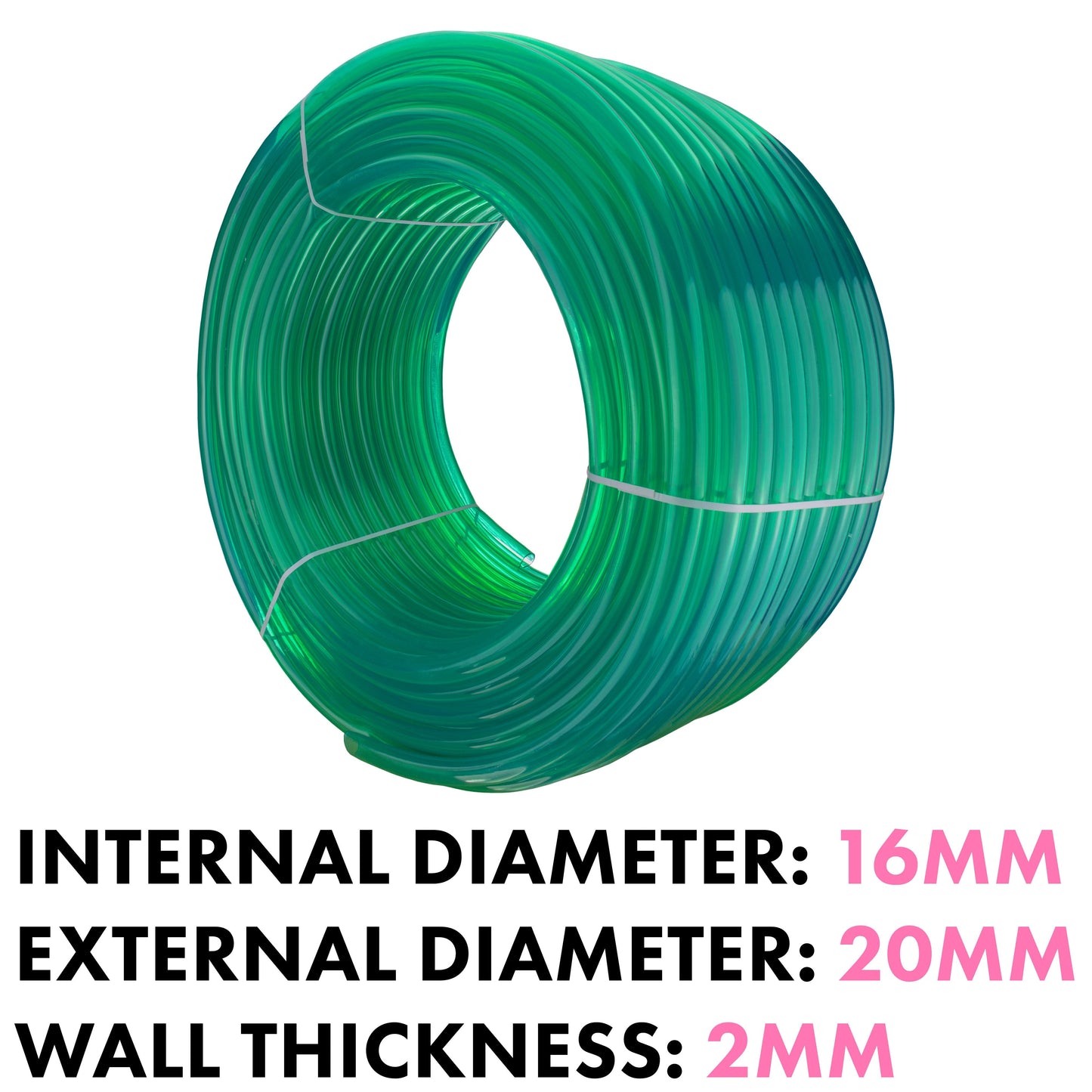 Green Semi-Transparent PVC Pipe 16mm*20mm for Pipe and Water Fitting