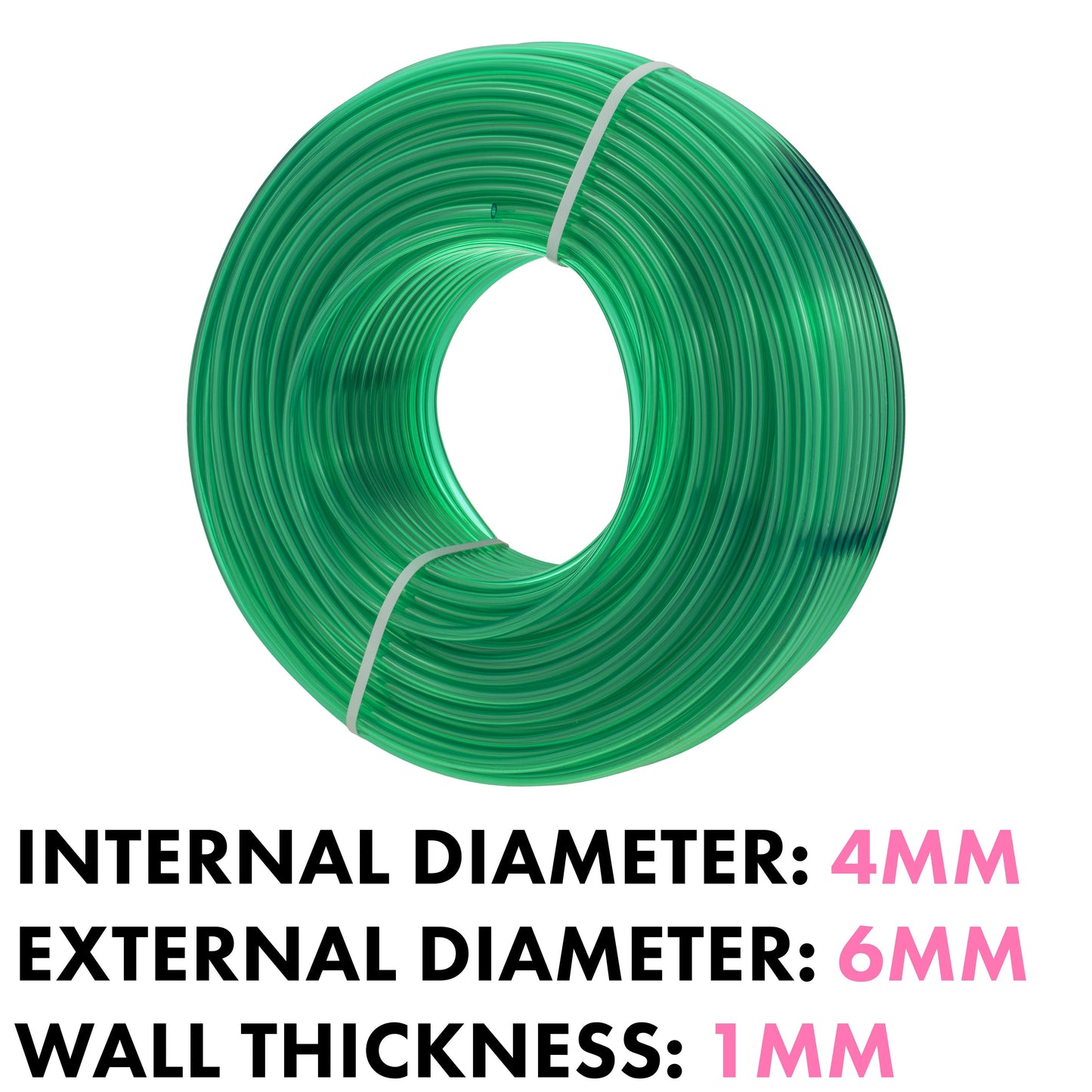 Green Semi-Transparent PVC Pipe 4mm*6mm for Pipe and Water Fitting