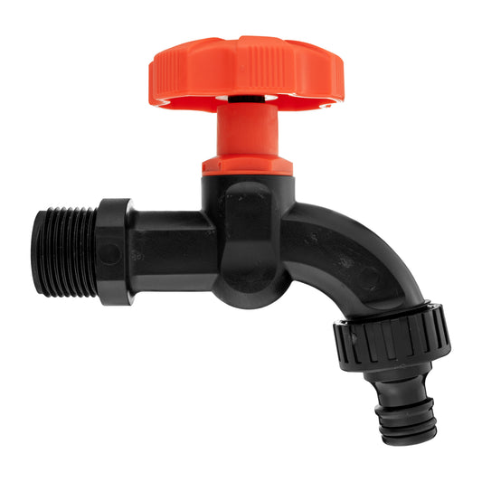 1/2in BSPM Plastic Quick Connect Tap Black Orange BSP Thread Fitting Tap Adapter