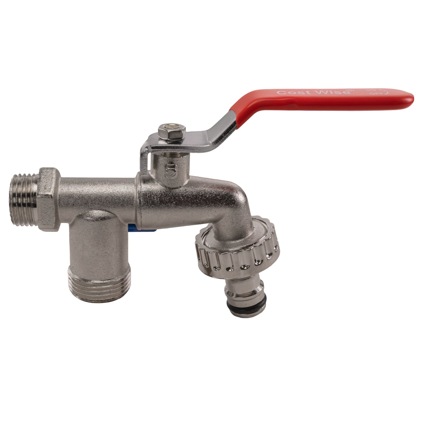 Double Garden Tap 1/2in BSPM Inlet Outdoor Watering Kit Outdoor Hose Accessory
