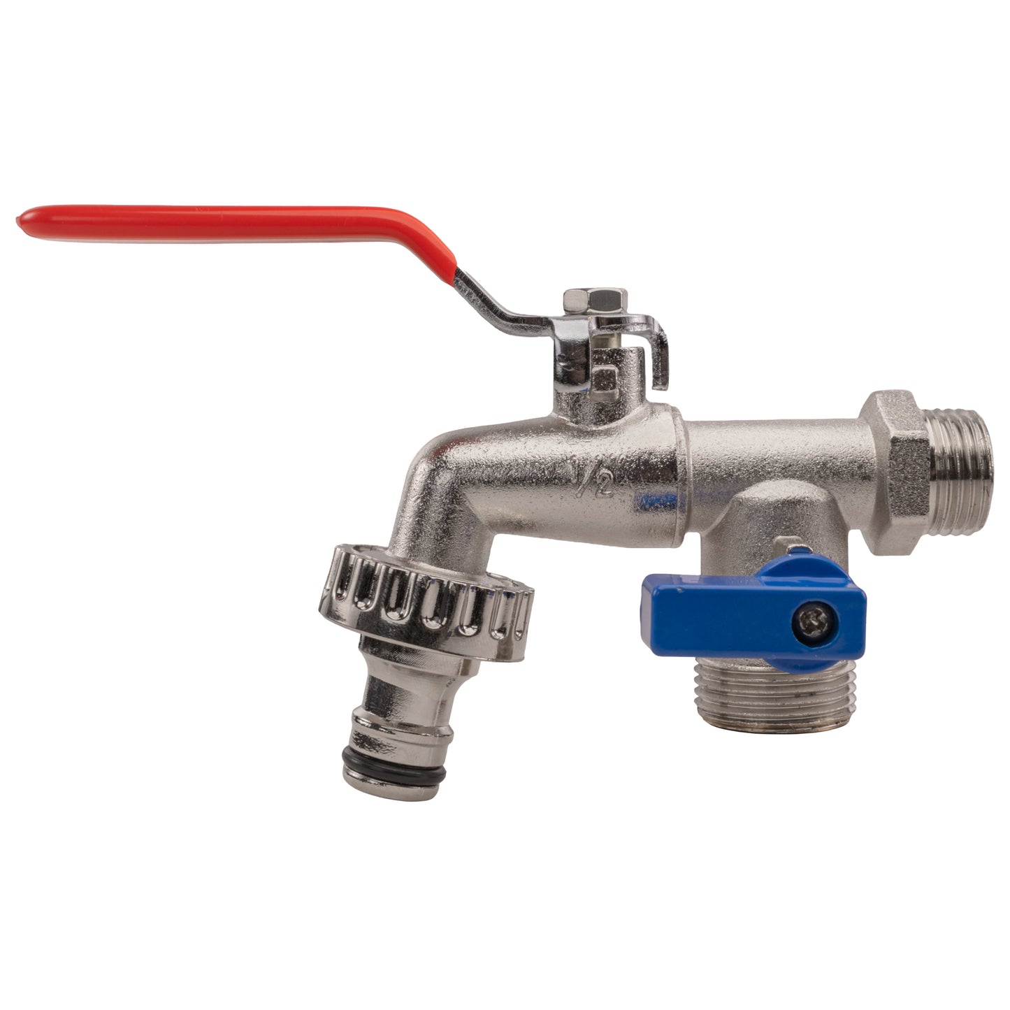 15mm Brass Wall Flange Kit with Double Lever Quick Connect Tap Hose Pipe Fitting