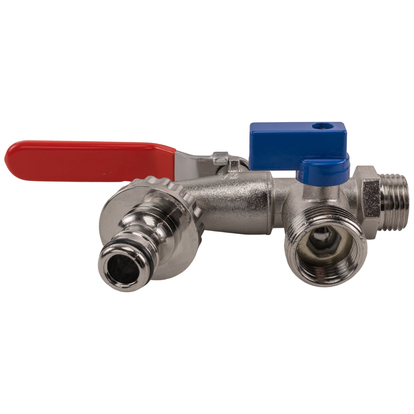 Double Garden Tap 1/2in BSPM Inlet Outdoor Watering Kit Outdoor Hose Accessory