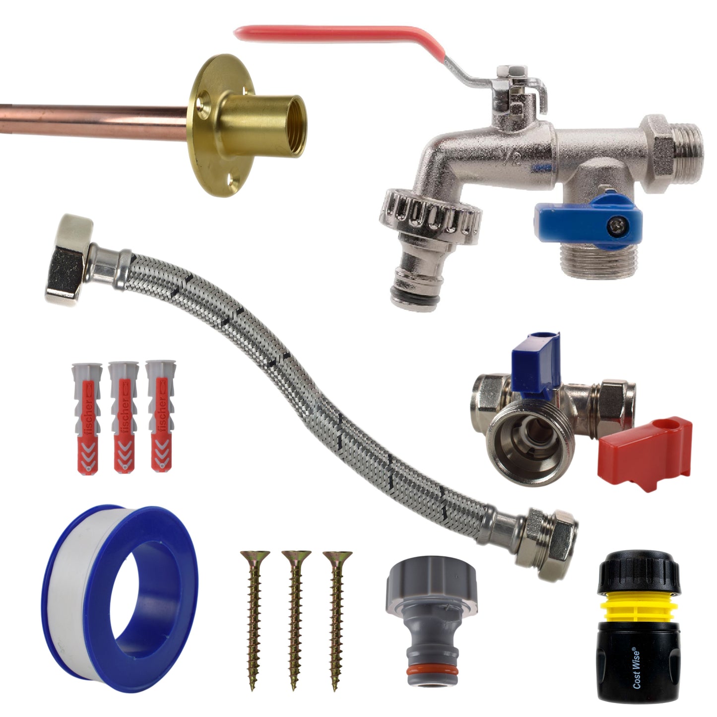 AP Supplies Double Lever Tap STANDARD Connection Kit