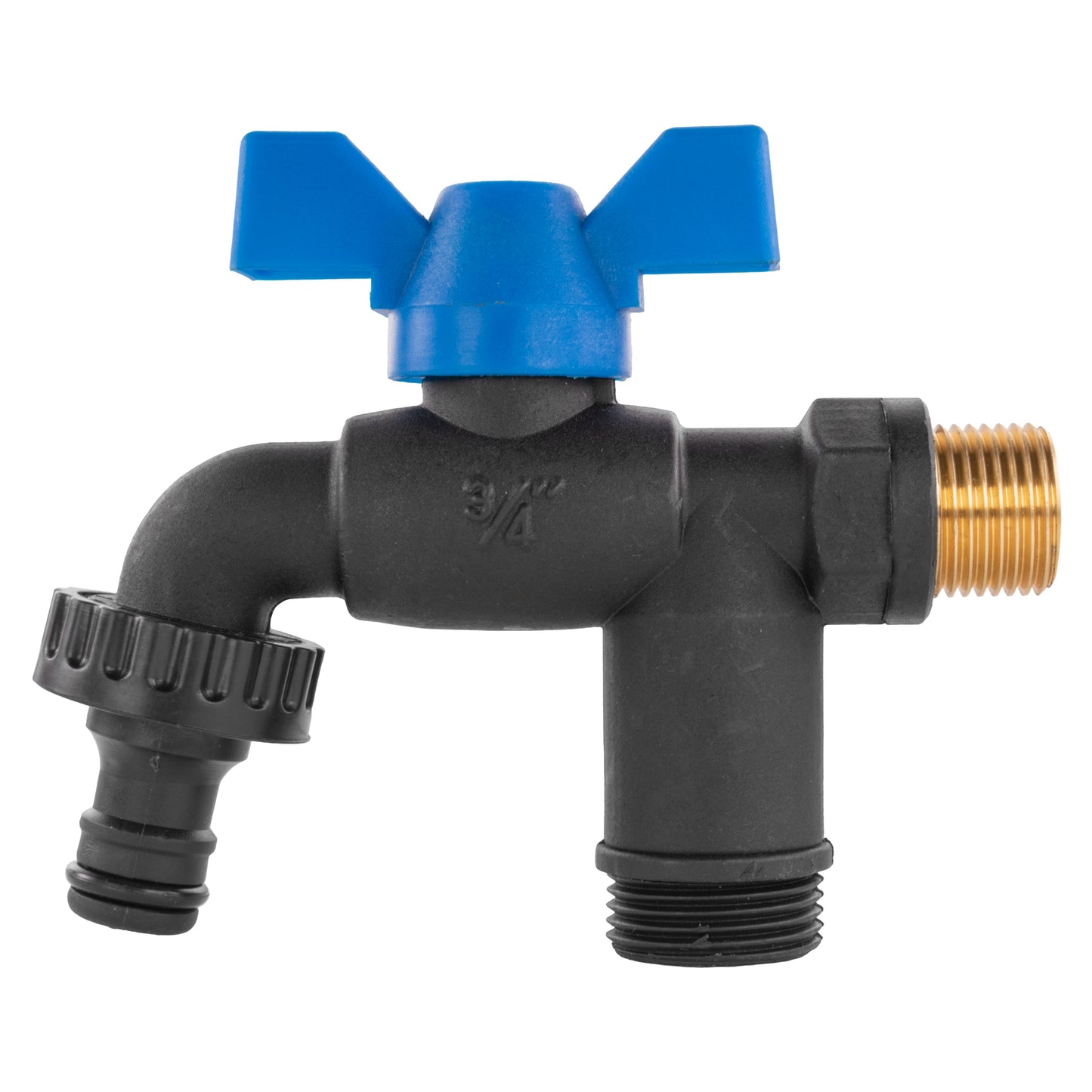 Garden Bib Double Tap 1/2in BSPM Drip Irrigation Fitting DIY Workshop Accessory