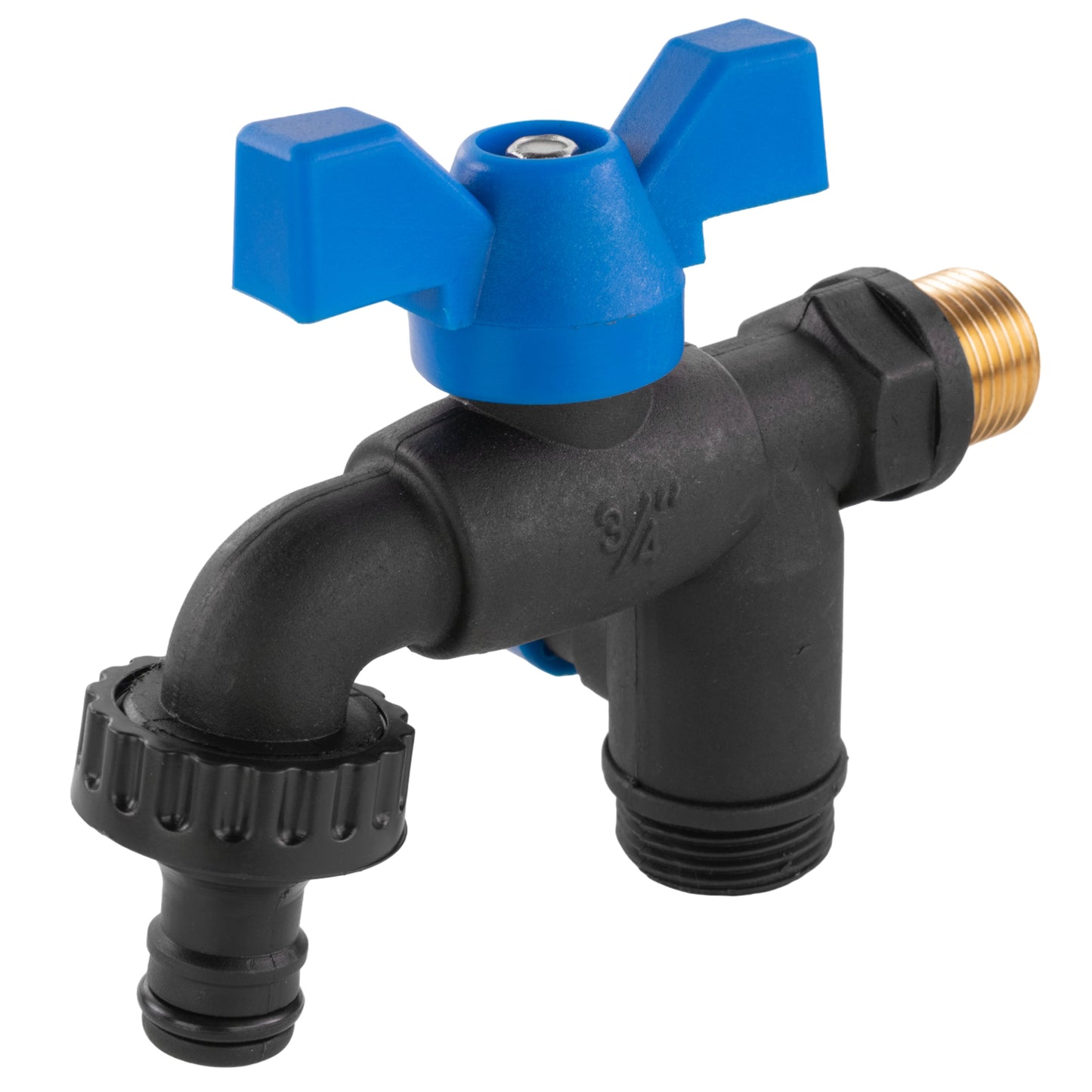 Garden Bib Double Tap 1/2in BSPM Drip Irrigation Fitting DIY Workshop Accessory
