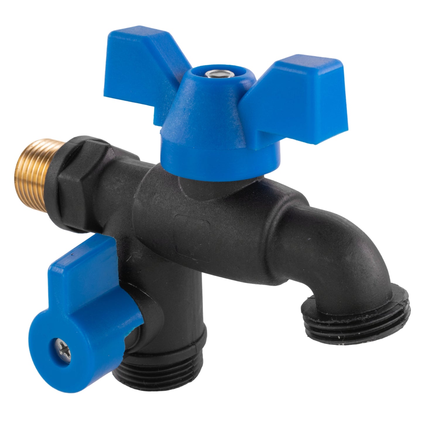 Garden Bib Double Tap 1/2in BSPM Drip Irrigation Fitting DIY Workshop Accessory