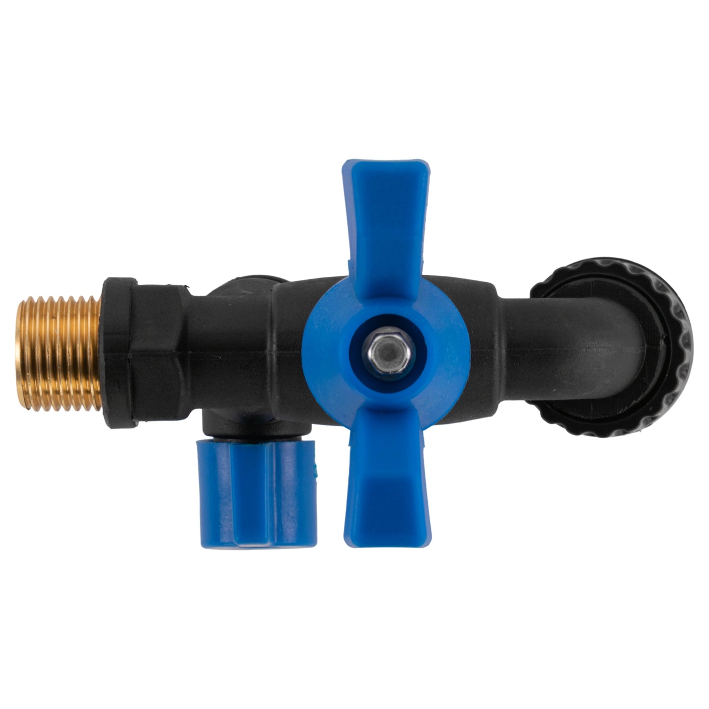 Garden Bib Double Tap 1/2in BSPM Drip Irrigation Fitting DIY Workshop Accessory