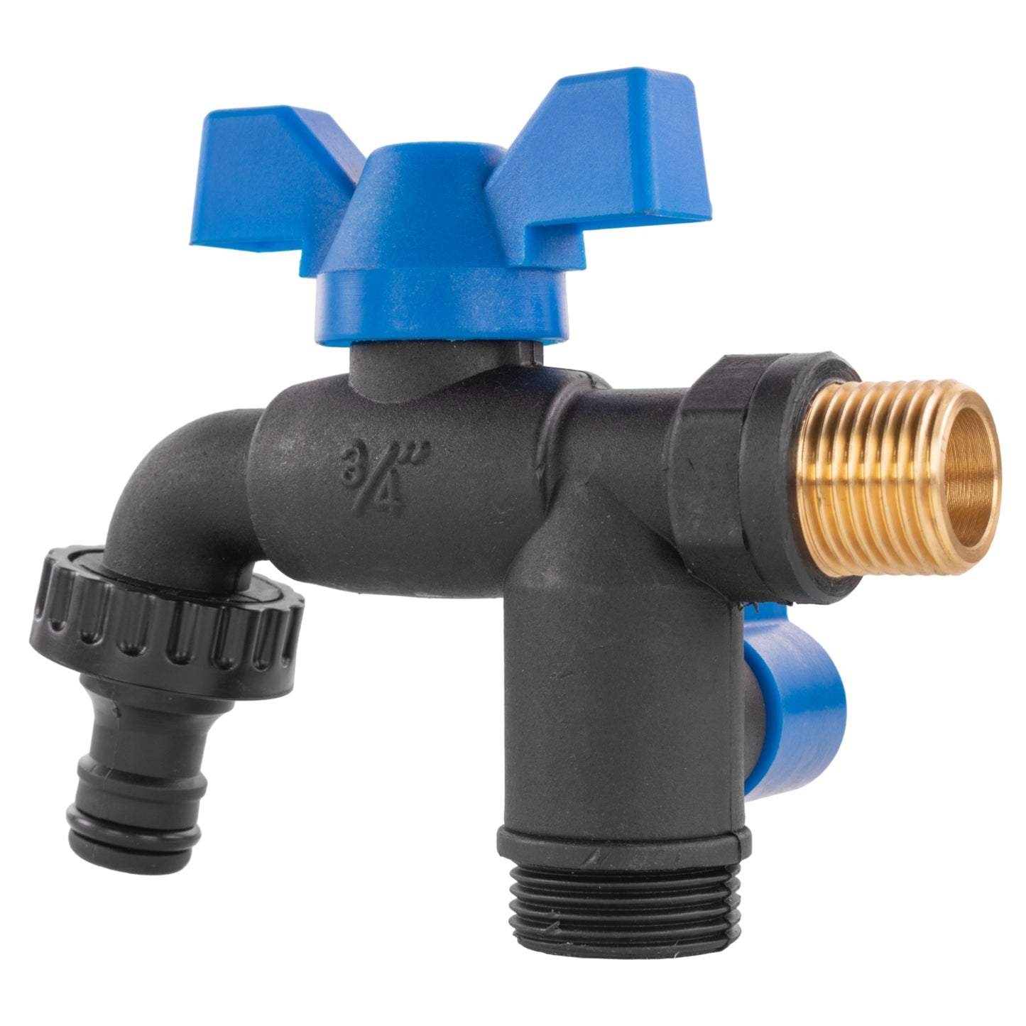 Garden Bib Double Tap 1/2in BSPM Drip Irrigation Fitting DIY Workshop Accessory