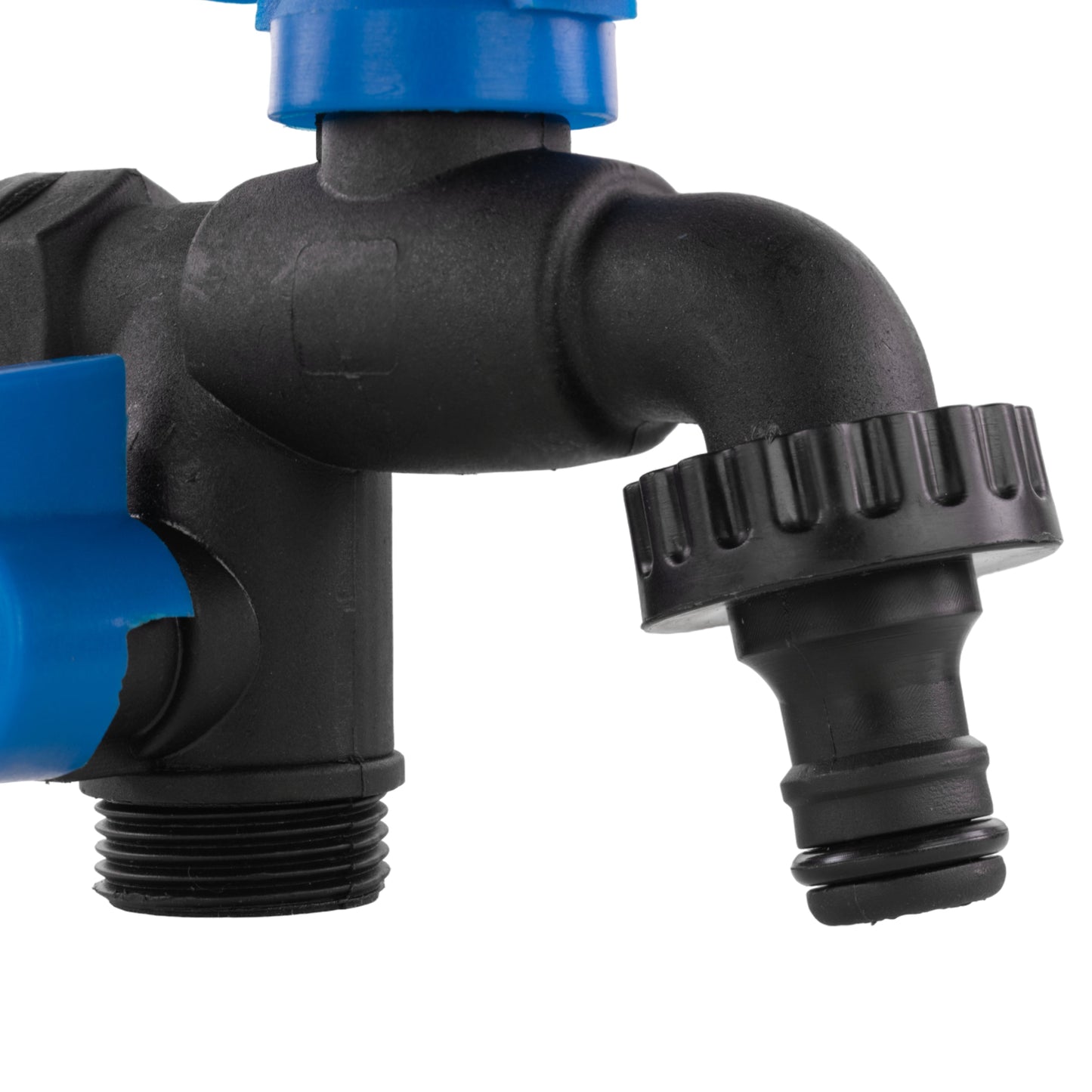 Garden Bib Double Tap 1/2in BSPM Drip Irrigation Fitting DIY Workshop Accessory