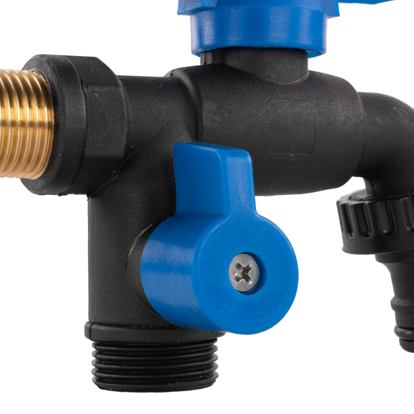 Garden Bib Double Tap 1/2in BSPM Drip Irrigation Fitting DIY Workshop Accessory