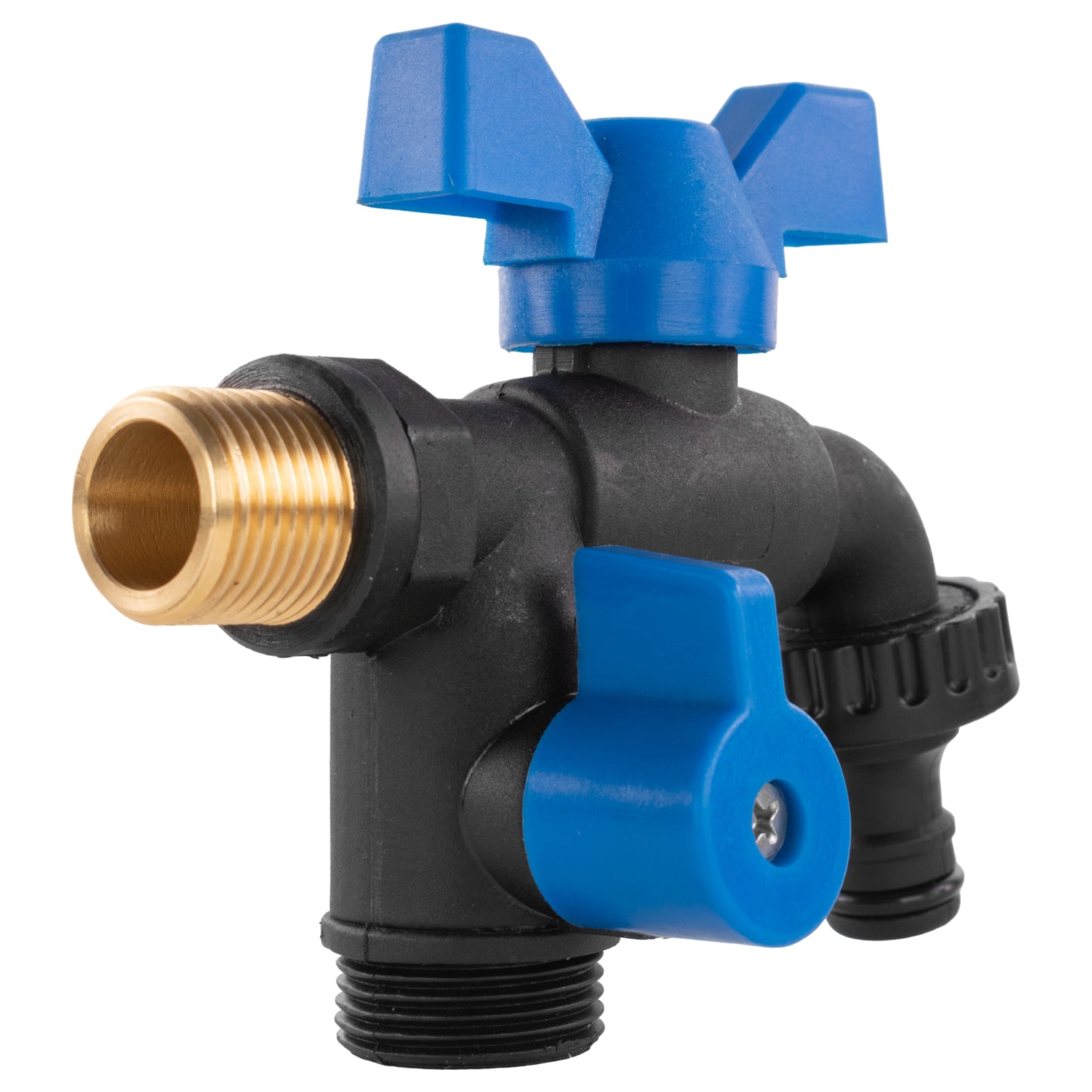 Garden Bib Double Tap 1/2in BSPM Drip Irrigation Fitting DIY Workshop Accessory