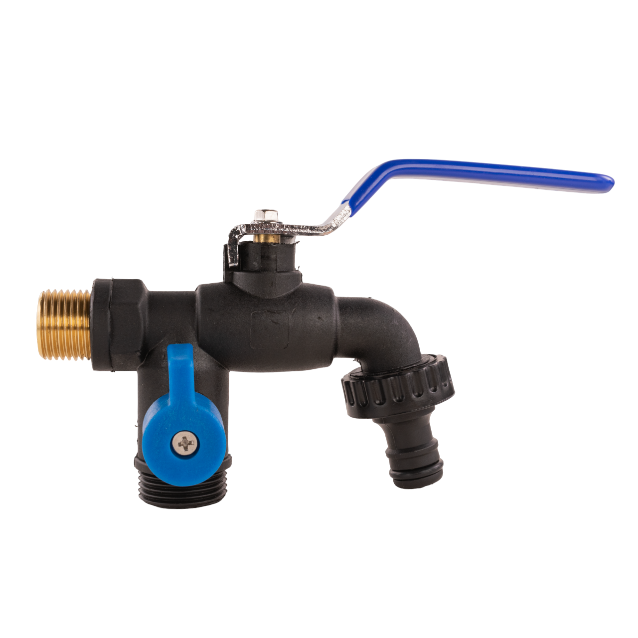 Garden Lever Double Tap 1/2in BSPM Drip Irrigation Fitting Garden Irrigation Kit