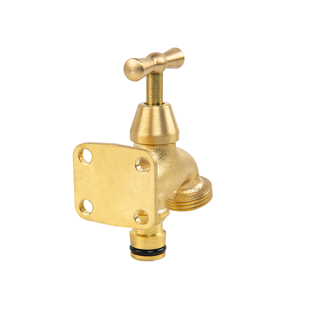 AP Supplies Brass Bib Tap with Quick Connect Inlet, ¾” BSP Thread Outlet