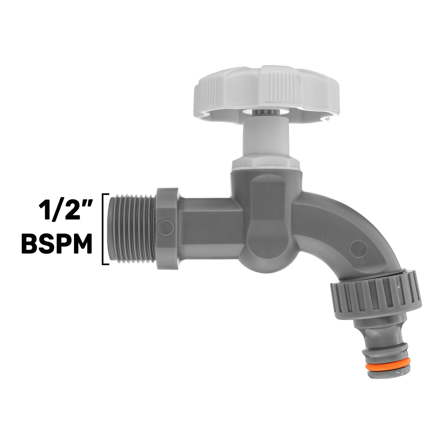 1/2in BSPM Plastic Tap, WL, Grey White Hose Pipe Fitting Drip Irrigation Fitting