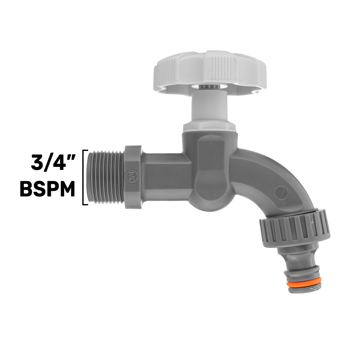 3/4in BSPM Plastic Tap WL Drip Irrigation Fitting DIY Workshop Accessory