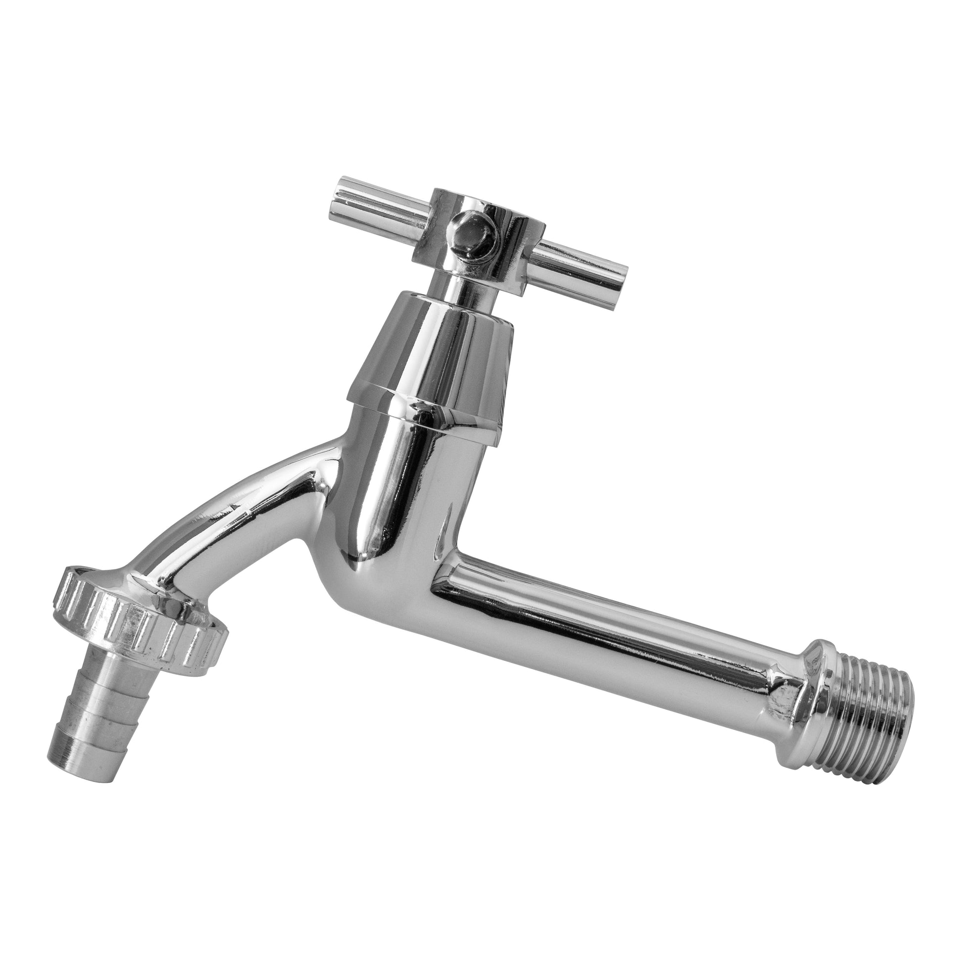 AP Supplies Water Butt Kit 1/2" with Extended Brass Chrome Tap ½” Barb and Drill Bit