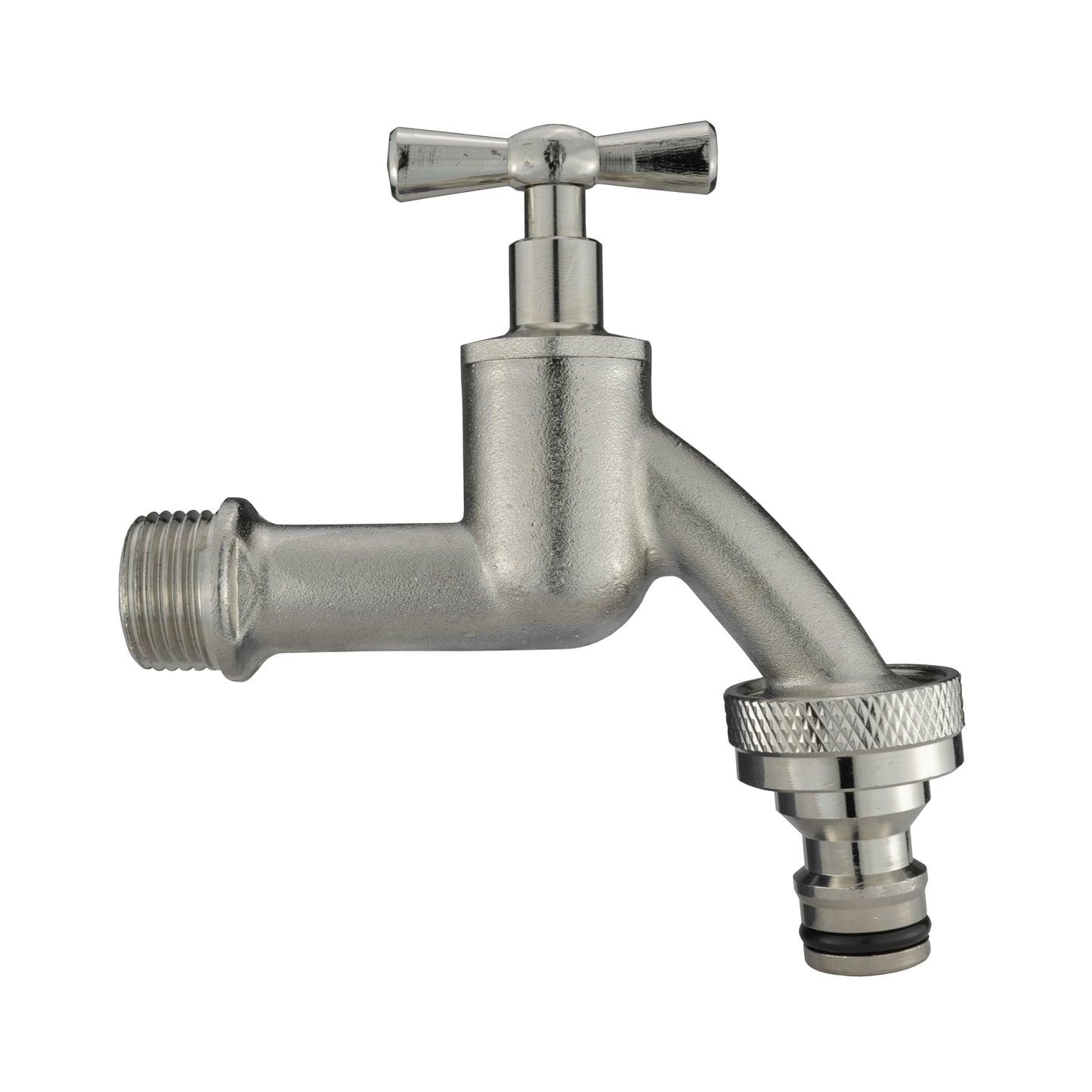 IBC 2 S60X6 Cap with Quick Connect Nickle Plated Bib Tap 1/2 BSP Water Connector