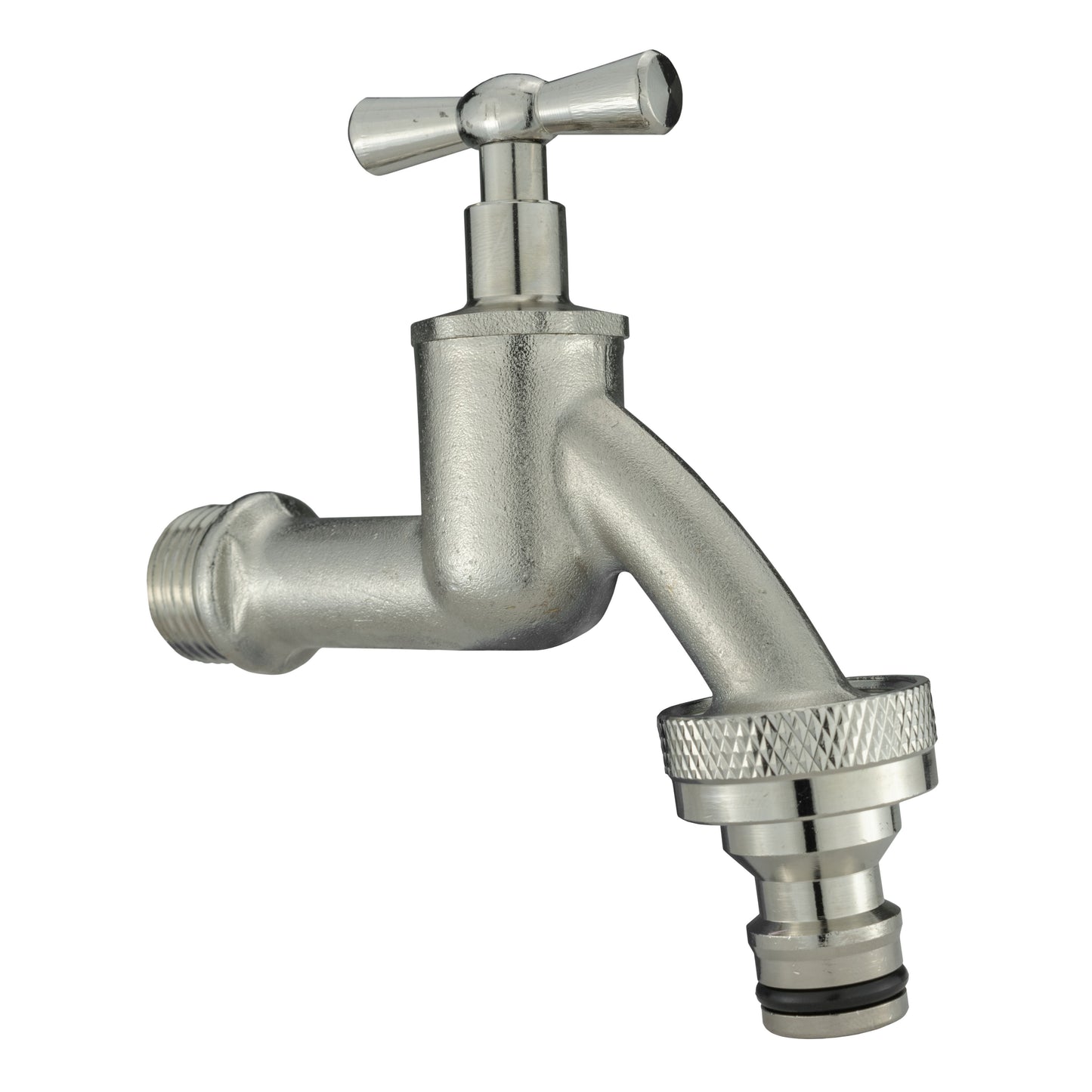 IBC 2 S60X6 Cap with Quick Connect Nickle Plated Bib Tap 3/4 BSP Water Connector