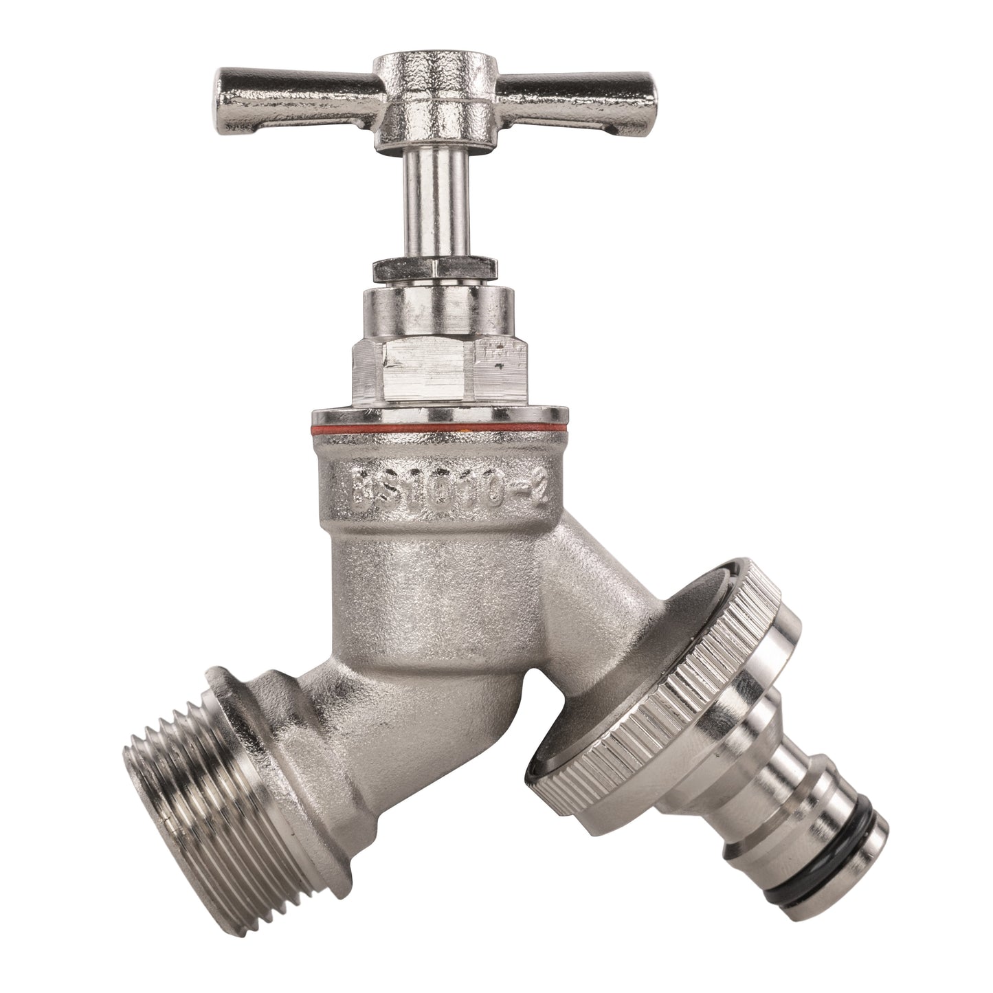 Water Butt Kit 1/2in with Nickel Plated Quick Connect Tap for Hose Connector Set
