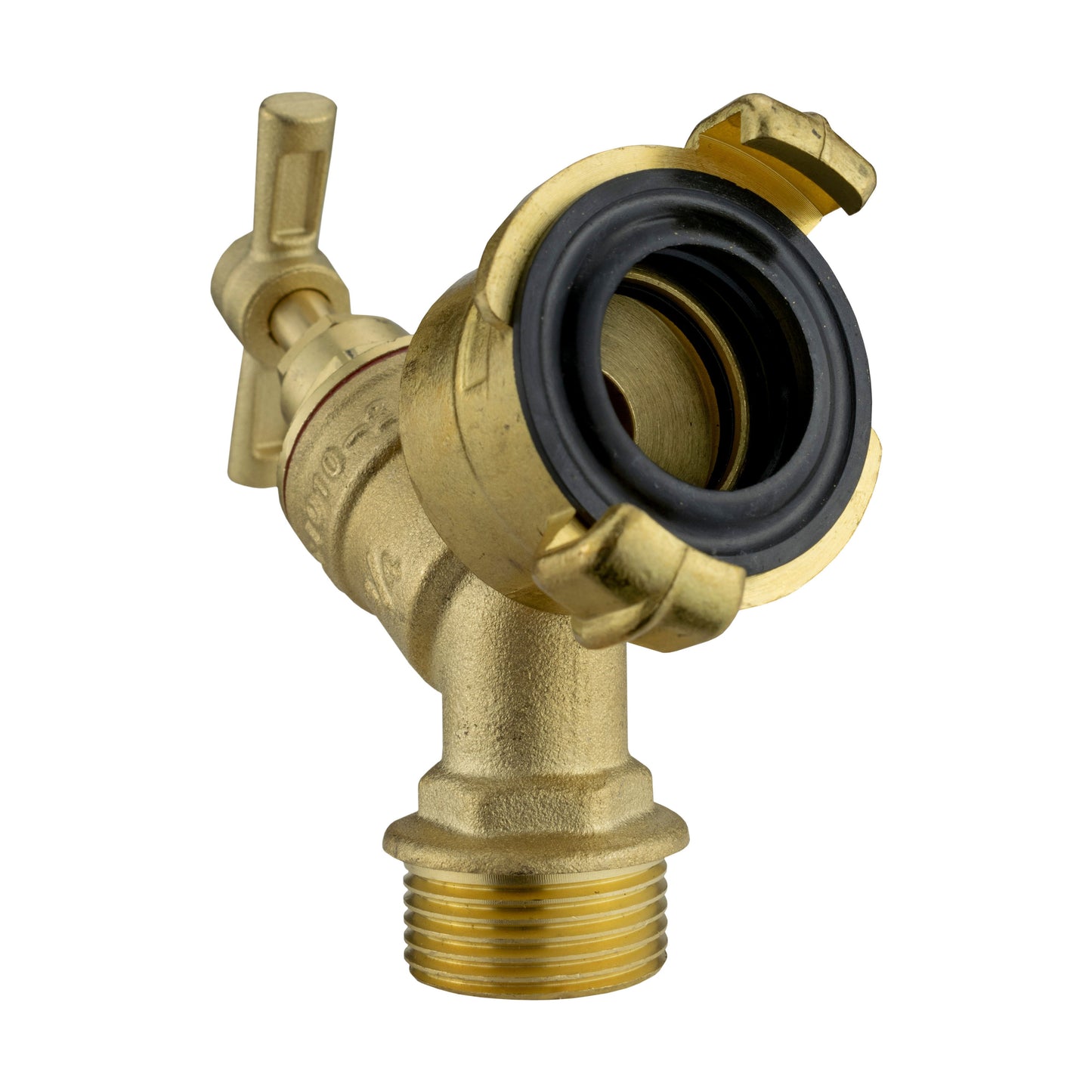 Wall Flange Kit 25mm MDPE + Brass Bib Tap with Geka Claw Outlet Water Connector