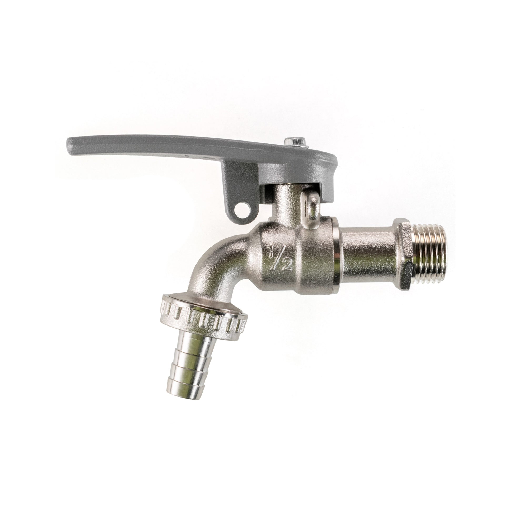 AP Supplies Water Butt Kit 1/2" with Lever Tap Hose Barb and Side Lock and Drill Bit