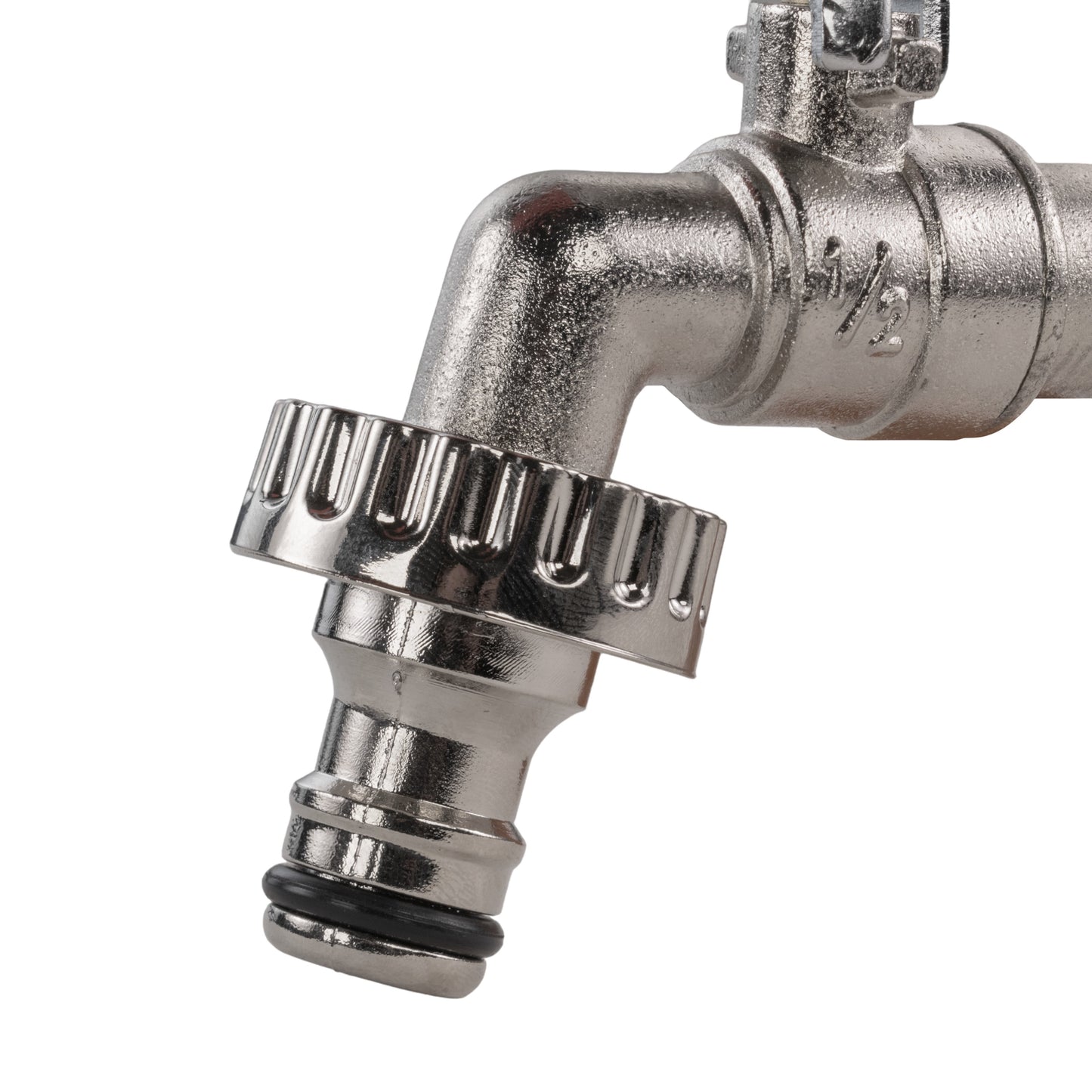 15mm Brass Wall Flange Kit with Quick Connect Lever Tap for Outdoor Watering Kit