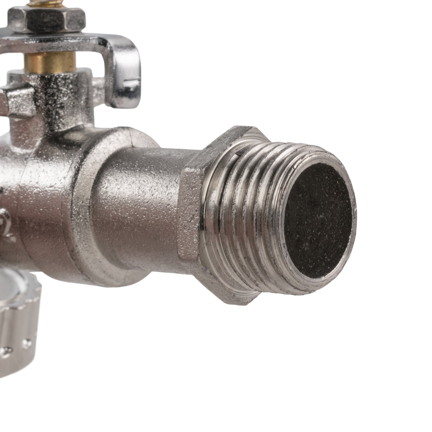 15mm Brass Wall Flange Kit with Quick Connect Lever Tap for Outdoor Watering Kit