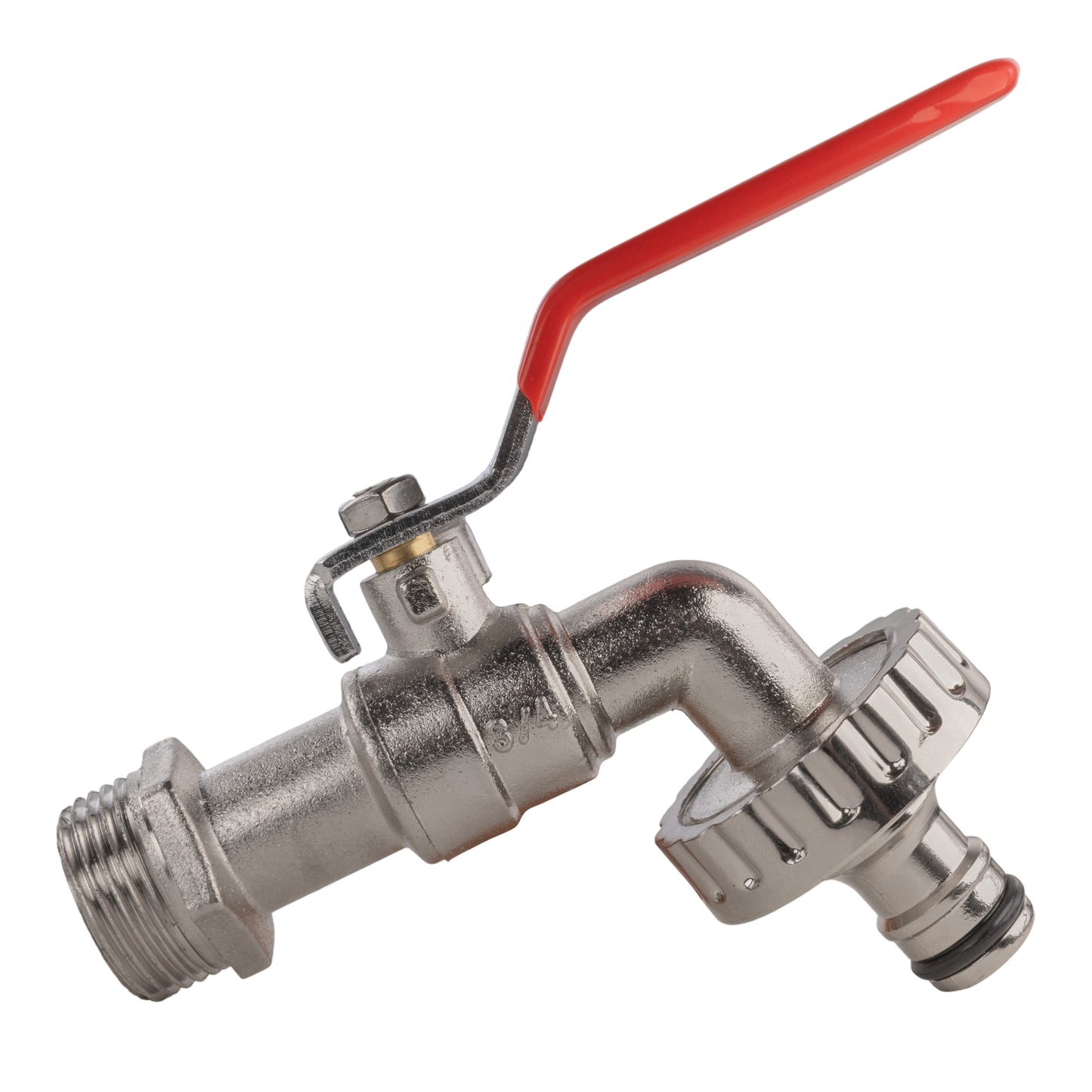 Wall Flange Kit 25mm MDPE + Quick Connect Lever Tap for Drip Irrigation Fitting