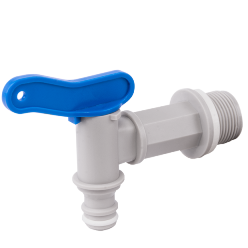 3/4in BSPM PP Snap-On Male Tap With Washer BSP Thread Fitting Water Flow Control