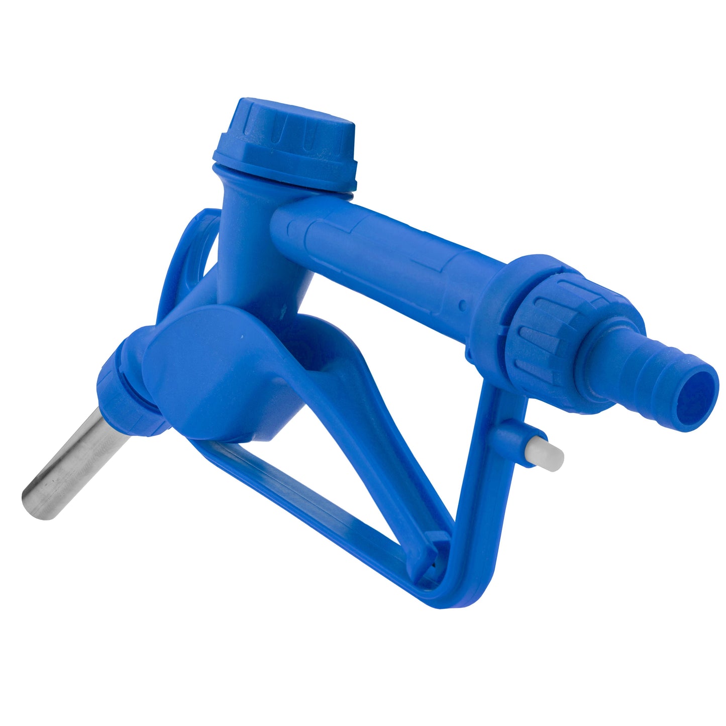 Fuel Gun Blue 3/4in Barb Inlet - Metal Outlet Barb Connector Winter Vehicle Tool