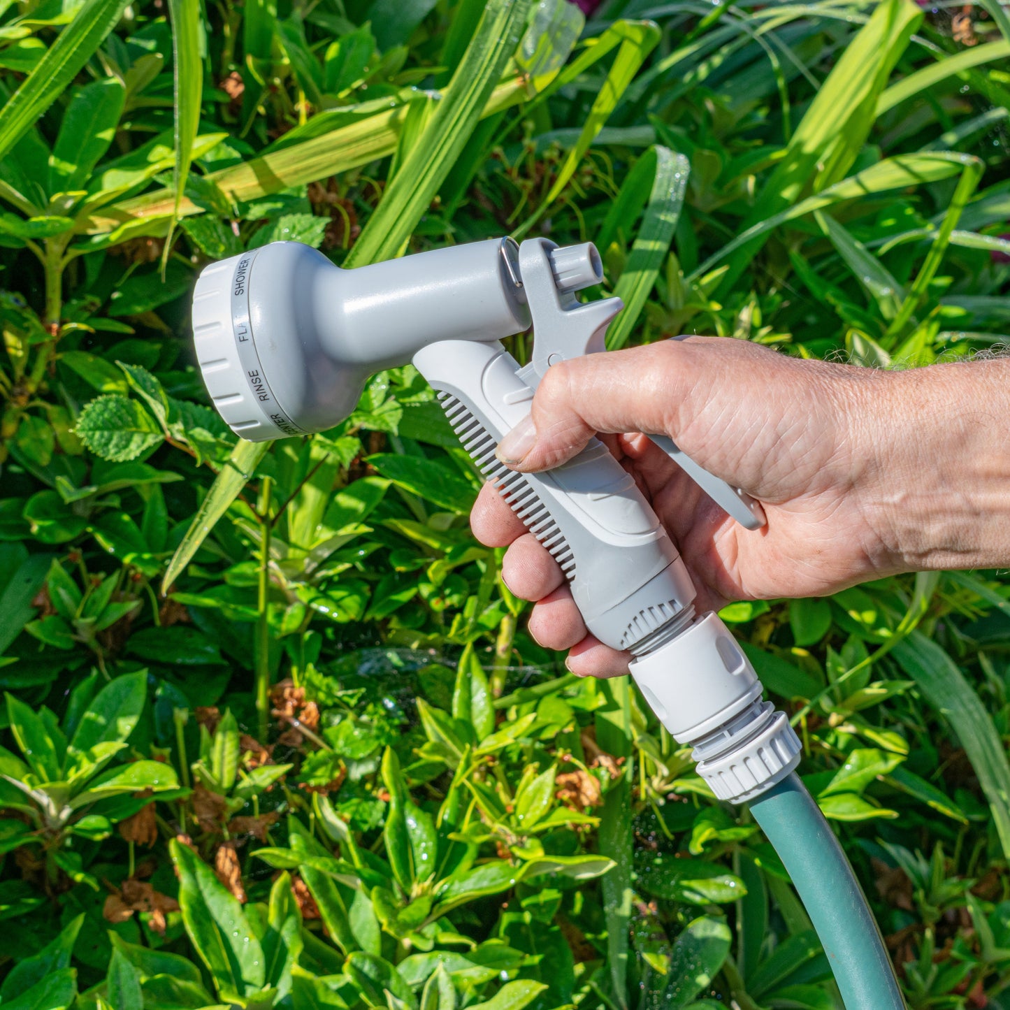 AP Supplies Hose Gun Water Sprayer Multi Pattern Adjustable, Gray/White
