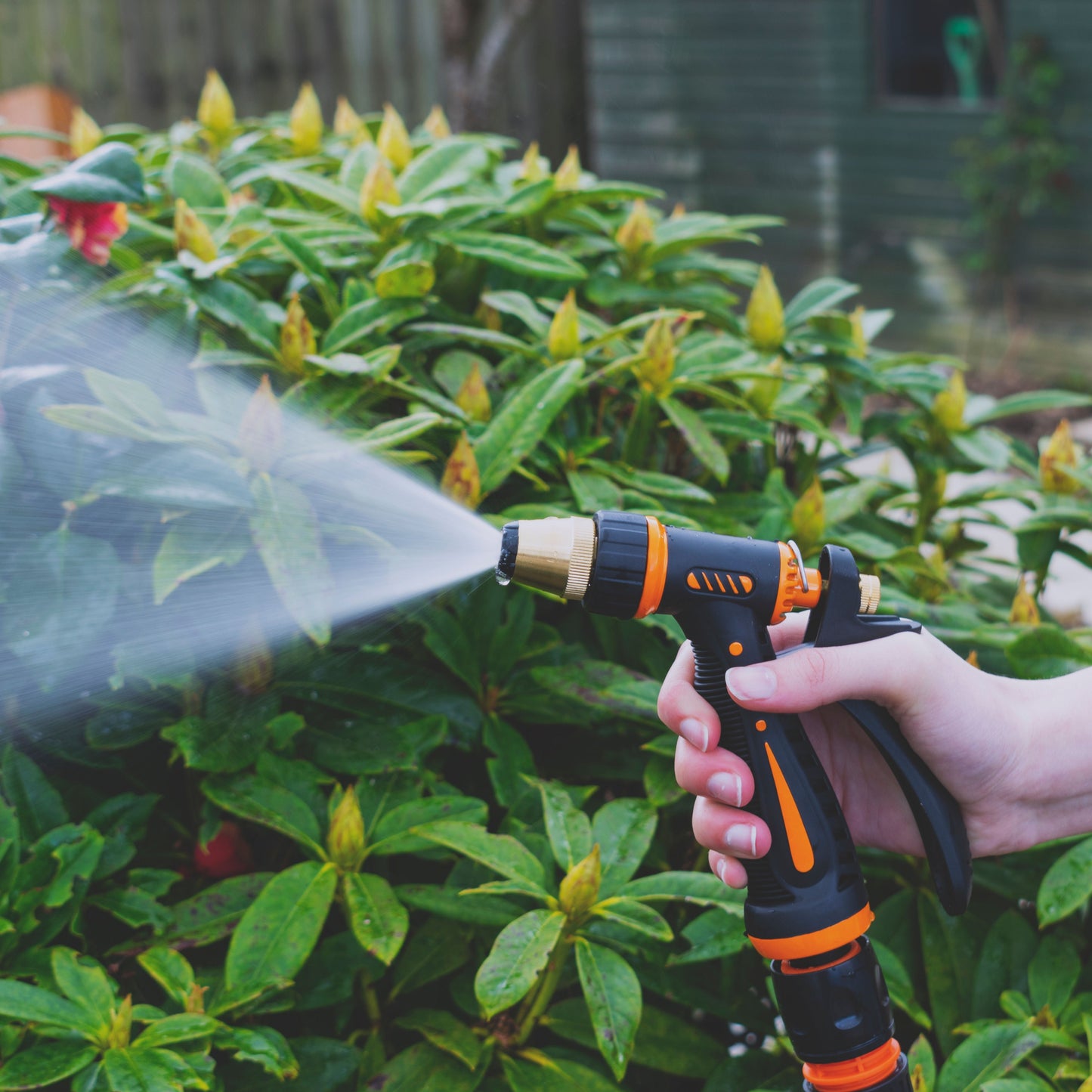 AP Supplies Adjustable Garden Hose Sprayer (Black/Orange Zebra)