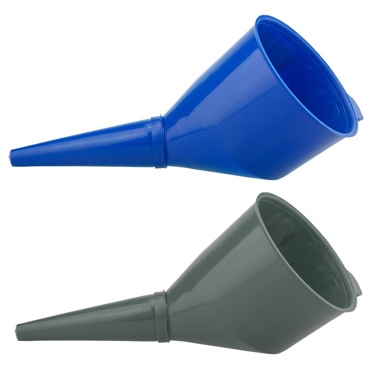 AP Supplies Angled Car Fuel Funnels with Filter (Grey & Blue)