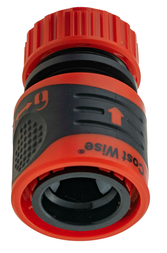 Cost Wise Click and Lock Hose Connector 1/2in Orange for Pipe and Water Fitting