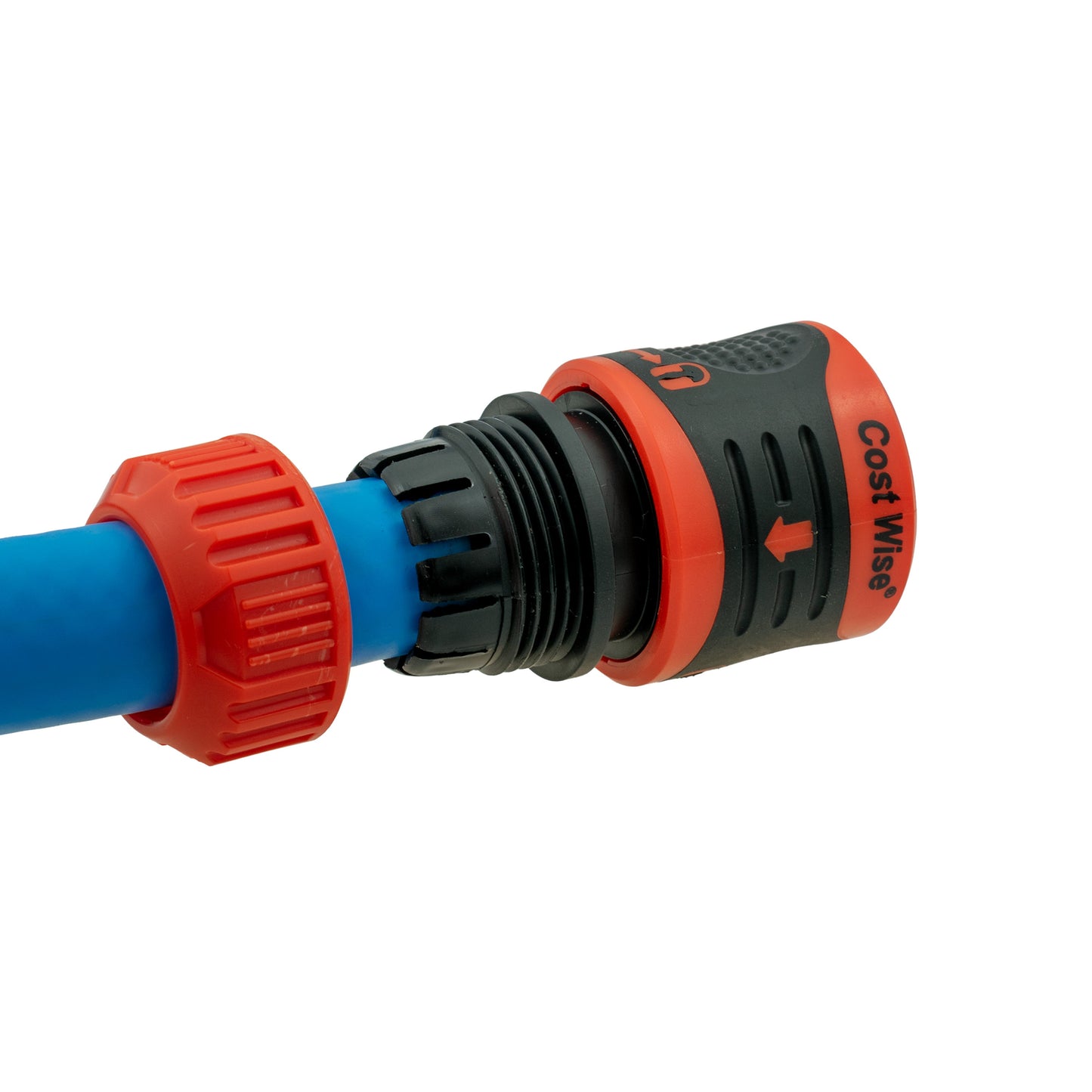 Cost Wise Click and Lock Hose Connector 1/2in Orange for Pipe and Water Fitting