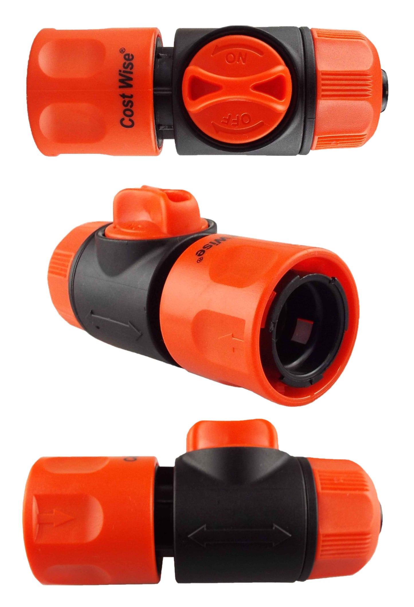 Cost Wise Hose Connector with Valve Outdoor Watering Kit DIY Workshop Accessory