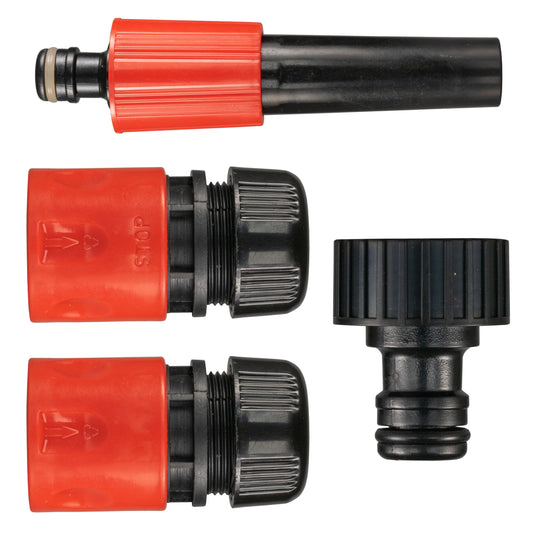 AP Supplies Hose Connectors Set With Nozzle Red/Black