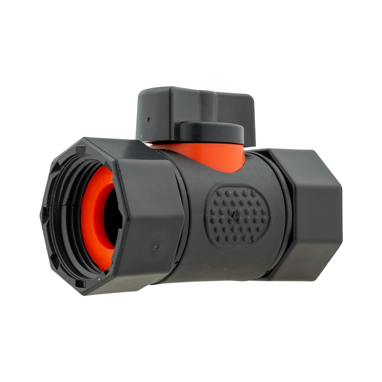 Geka Type Connector with In-Line BSPF Valve and 25mm Brass Barb Garden Hose Pipe