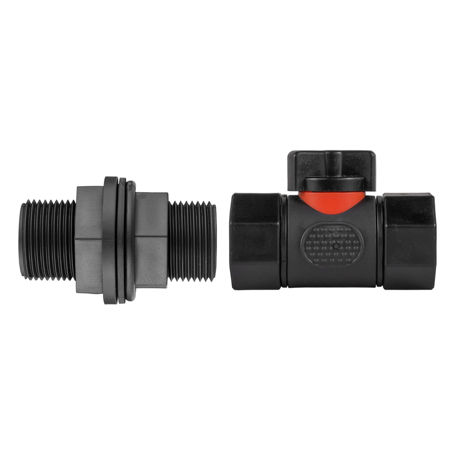 Water Butt Connector 3/4in BSP with In-Line BSPF Threaded Valve for Tap Adapter