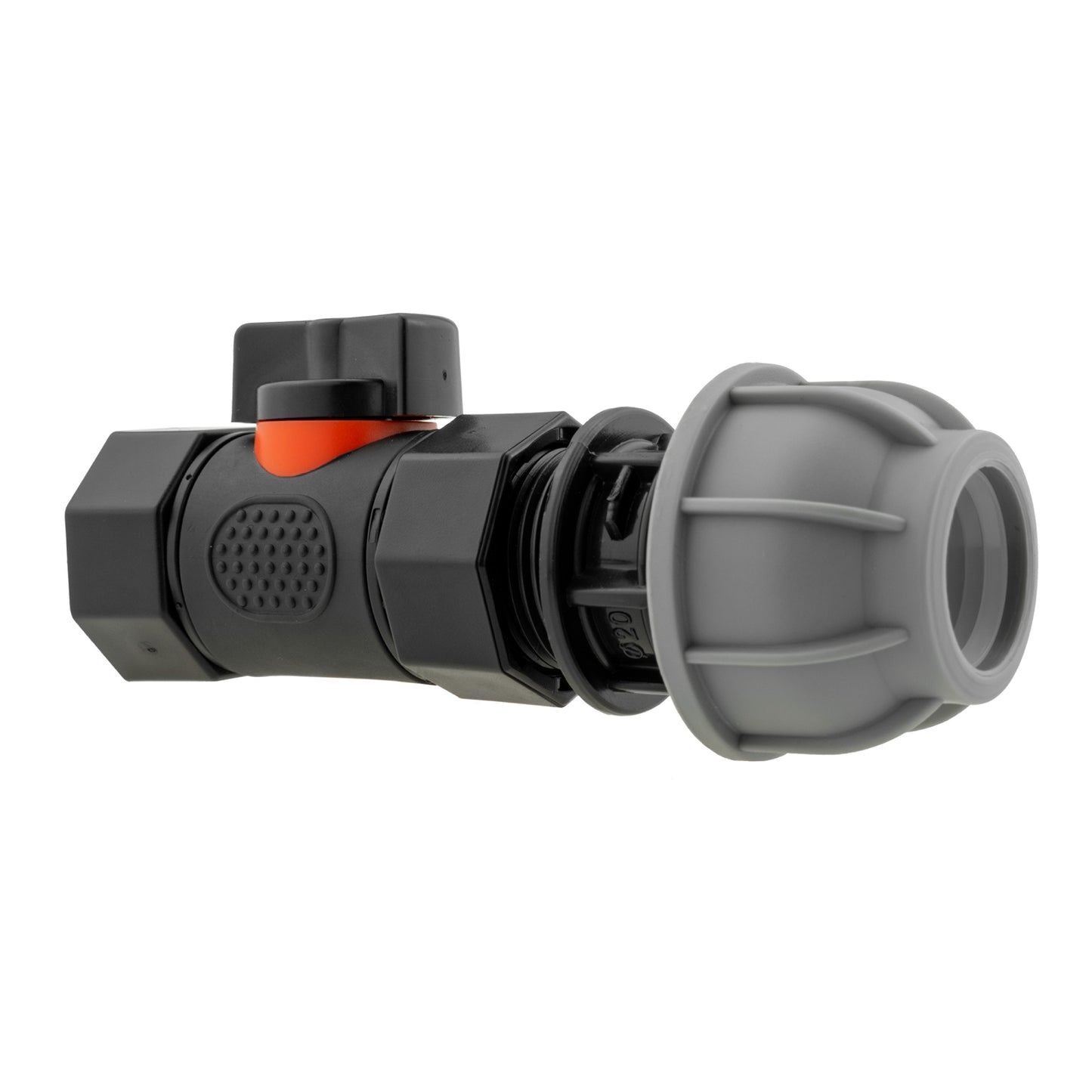 20mm MDPE Straight with In-Line BSPF Threaded Valve for Drip Irrigation Fitting