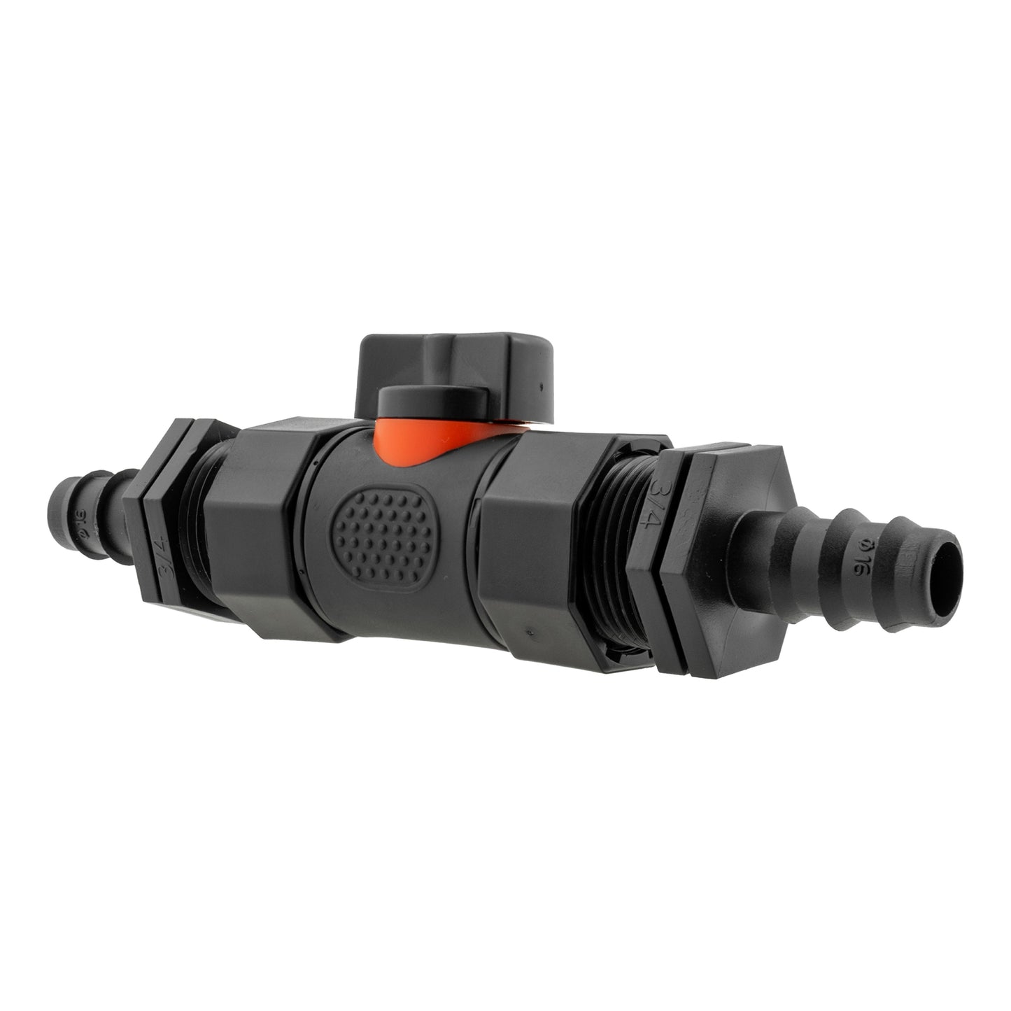 In-Line BSPF Valve with 2 x 16mm Barbed Straight Connectors Outdoor Watering Kit