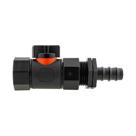 16mm Barbed Straight with In-Line BSPF Threaded Valve Tap Adapter Barb Connector