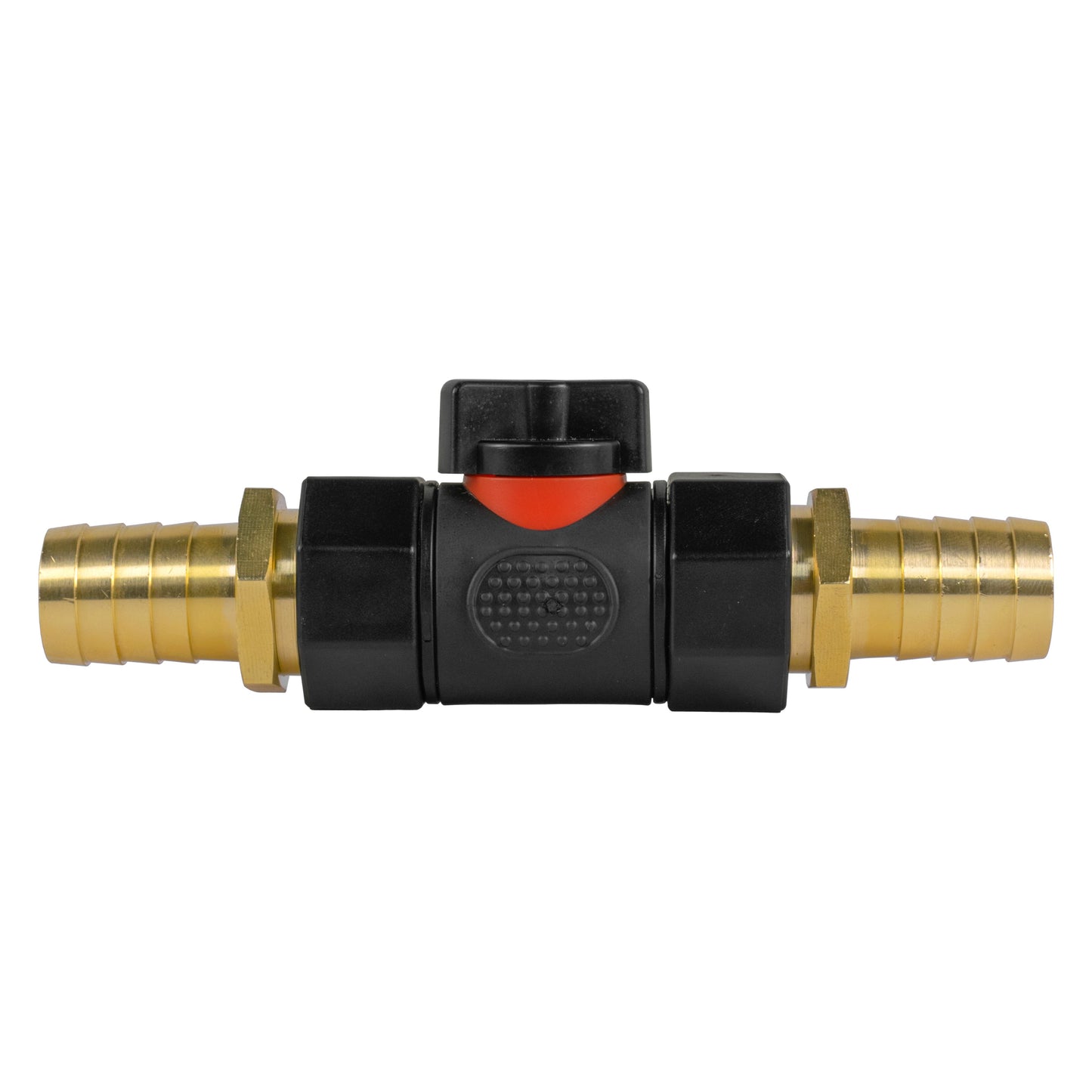In-Line BSPF Valve with 2 x 19mm Brass Barb Connectors for Garden Irrigation Kit