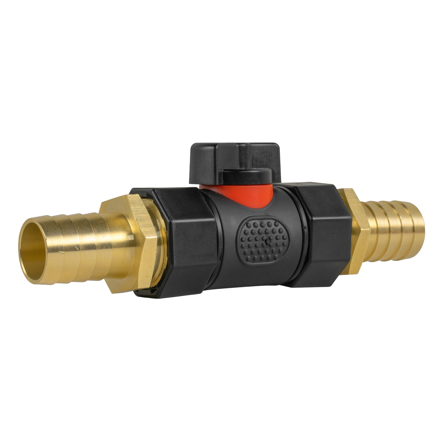 In-Line BSPF Valve with 2 x 19mm Brass Barb Connectors for Garden Irrigation Kit