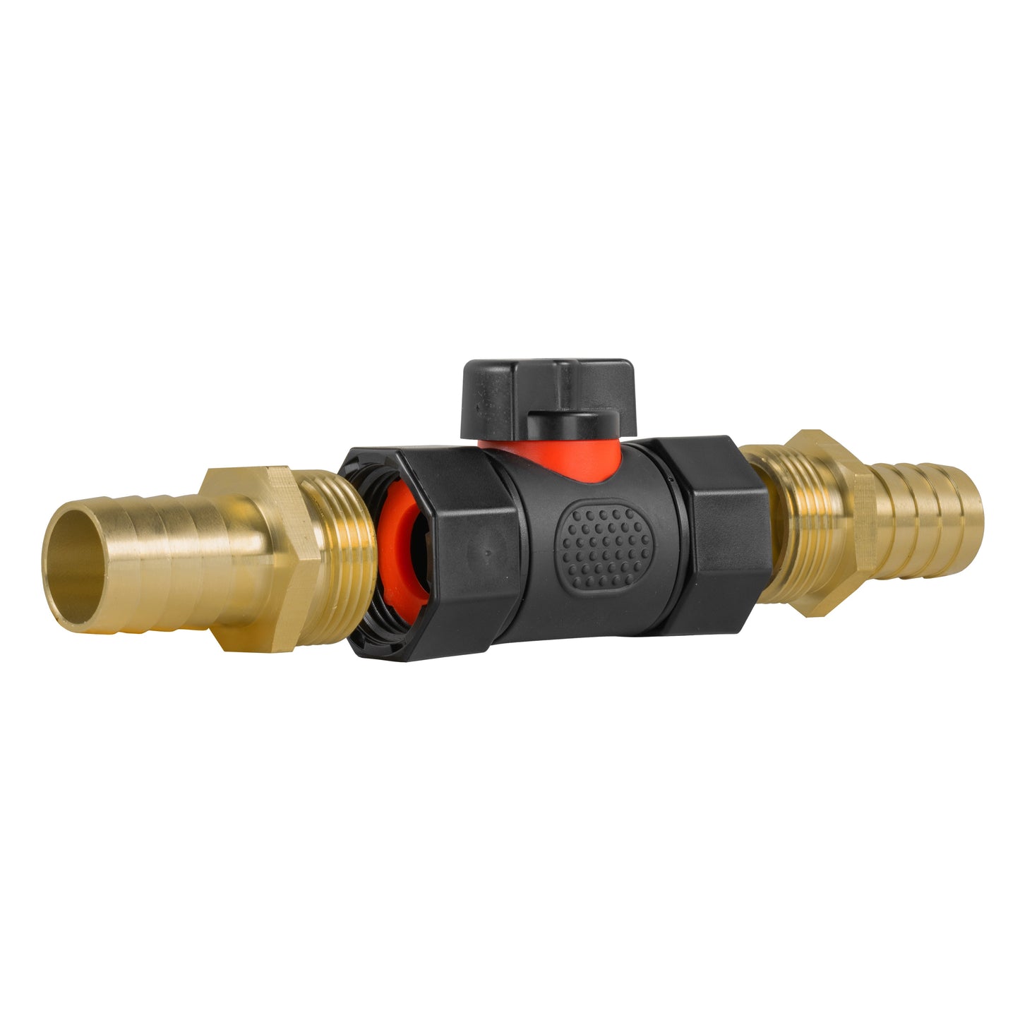 In-Line BSPF Valve with 2 x 19mm Brass Barb Connectors for Garden Irrigation Kit
