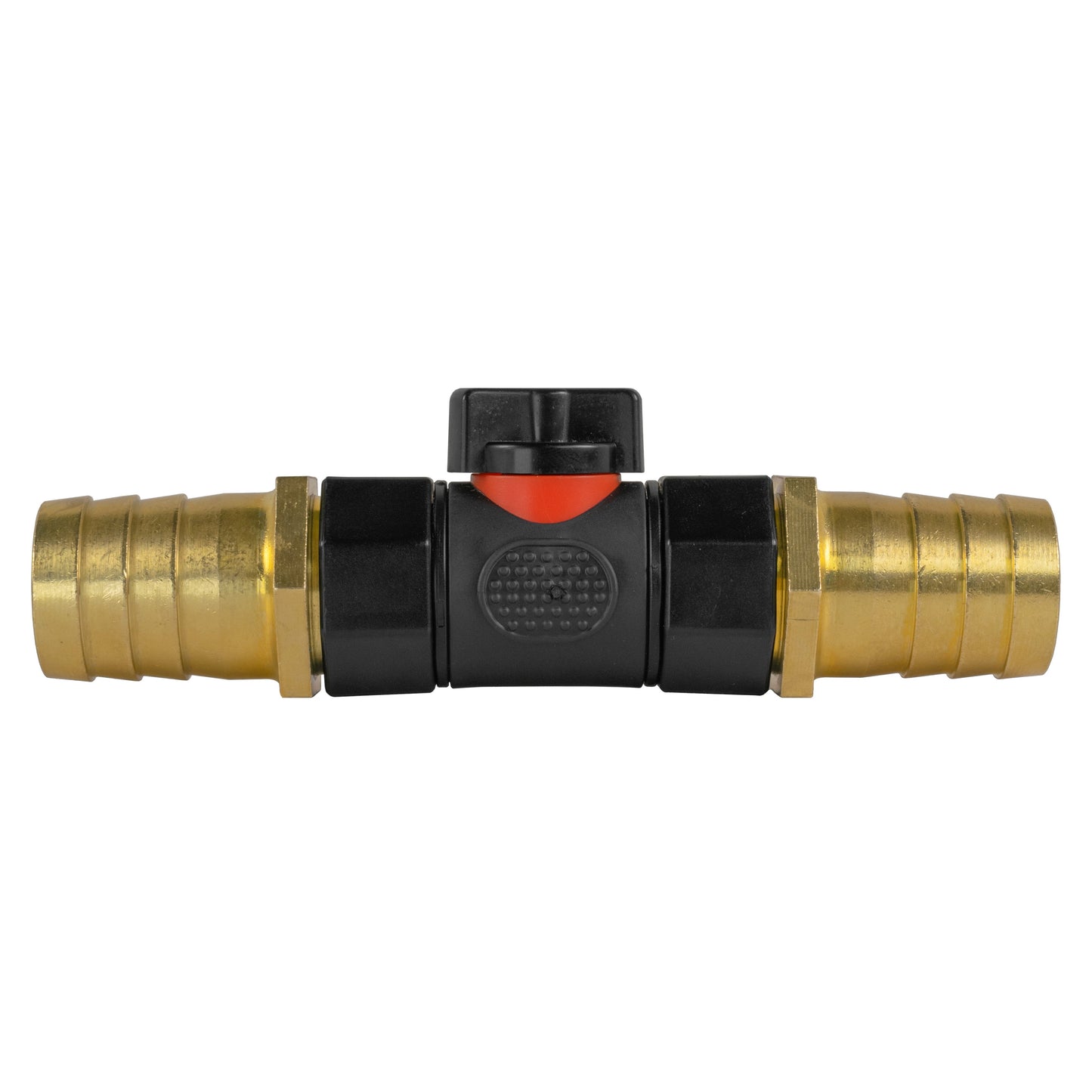 In-Line BSPF Valve with 2 x 25mm Brass Barb Connectors for Garden Irrigation Kit