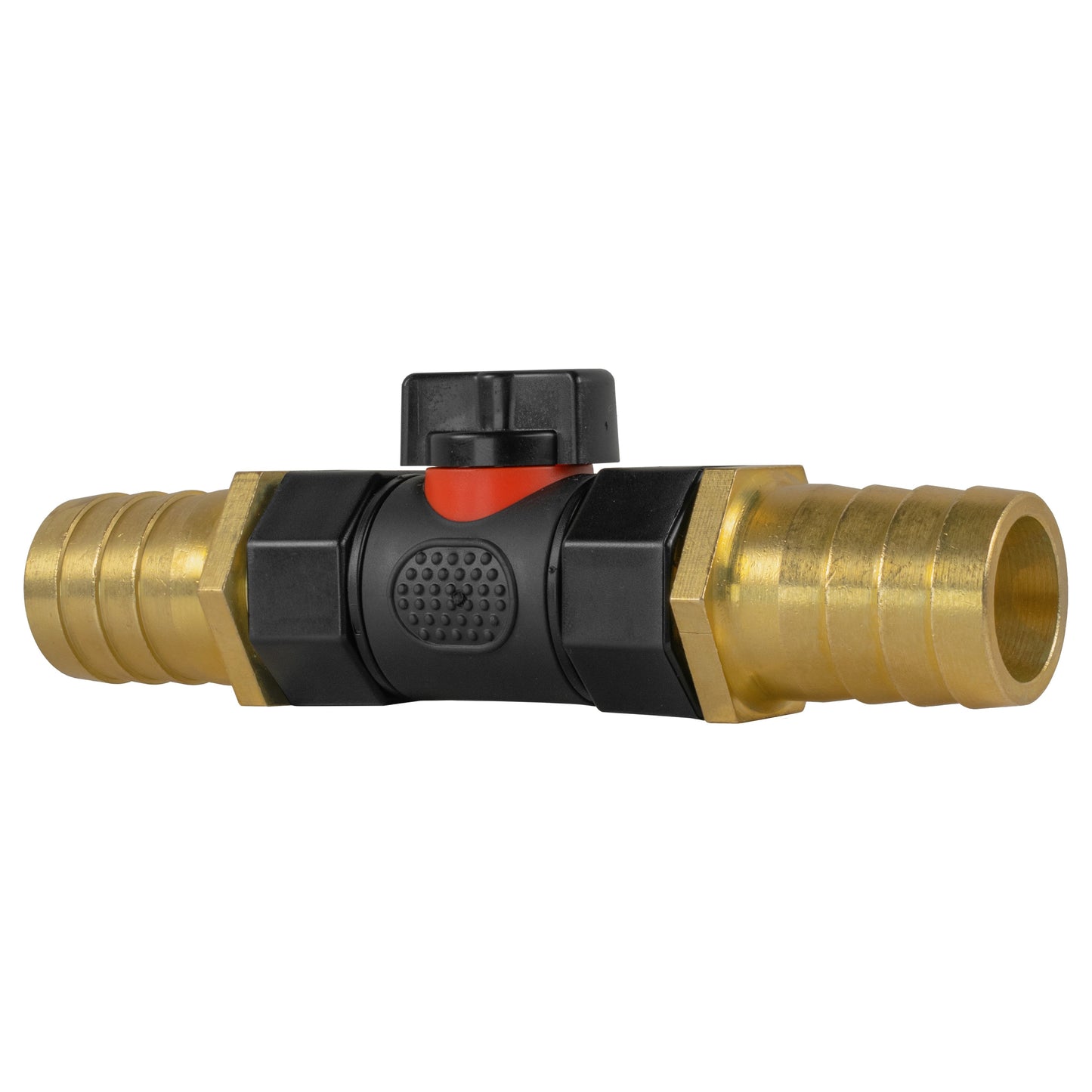 In-Line BSPF Valve with 2 x 25mm Brass Barb Connectors for Garden Irrigation Kit